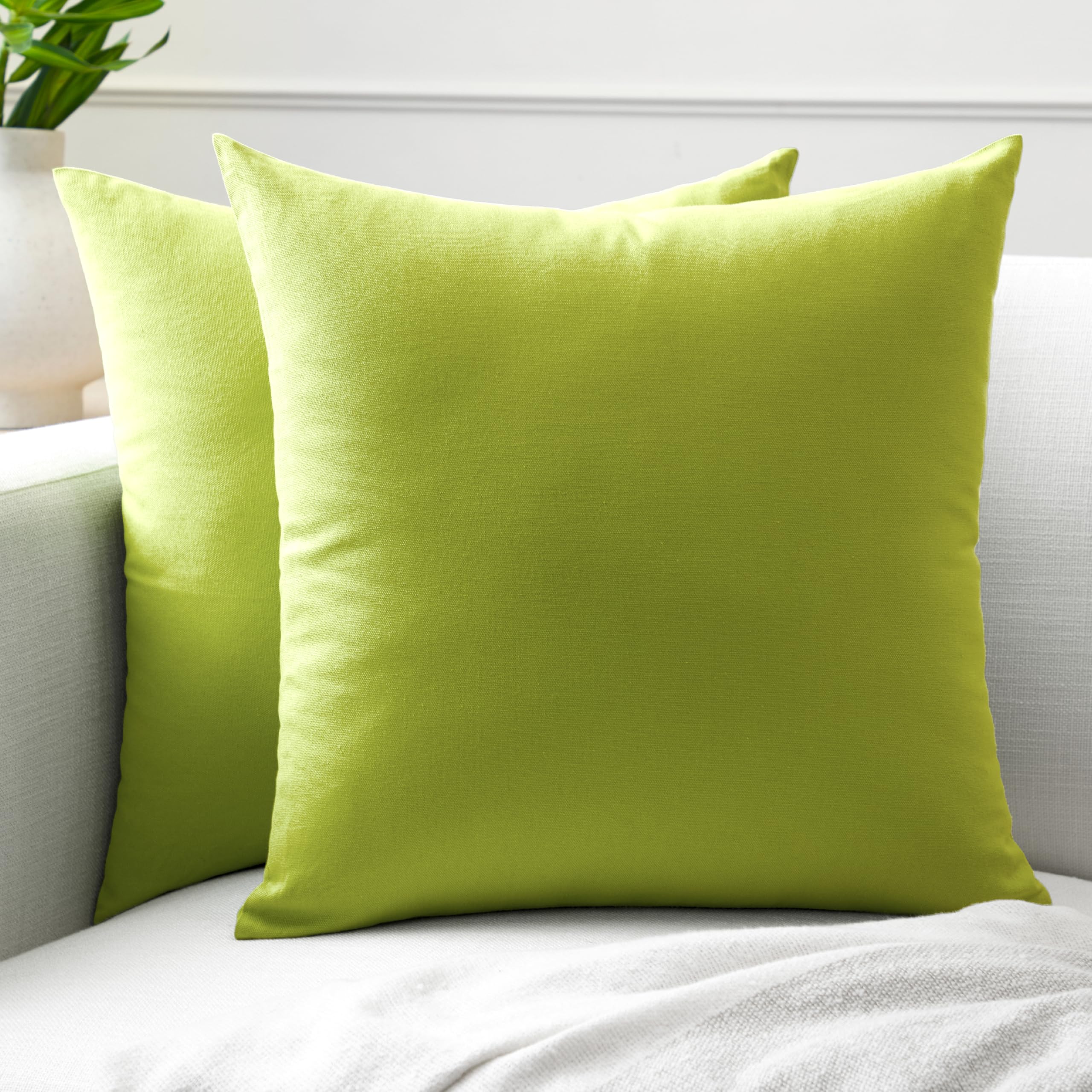 Pillow Covers Set of 2 - Lime Green 40x40 cm-image-a70c894f-135f-4a9d-bffb-51230706b3cd-95446