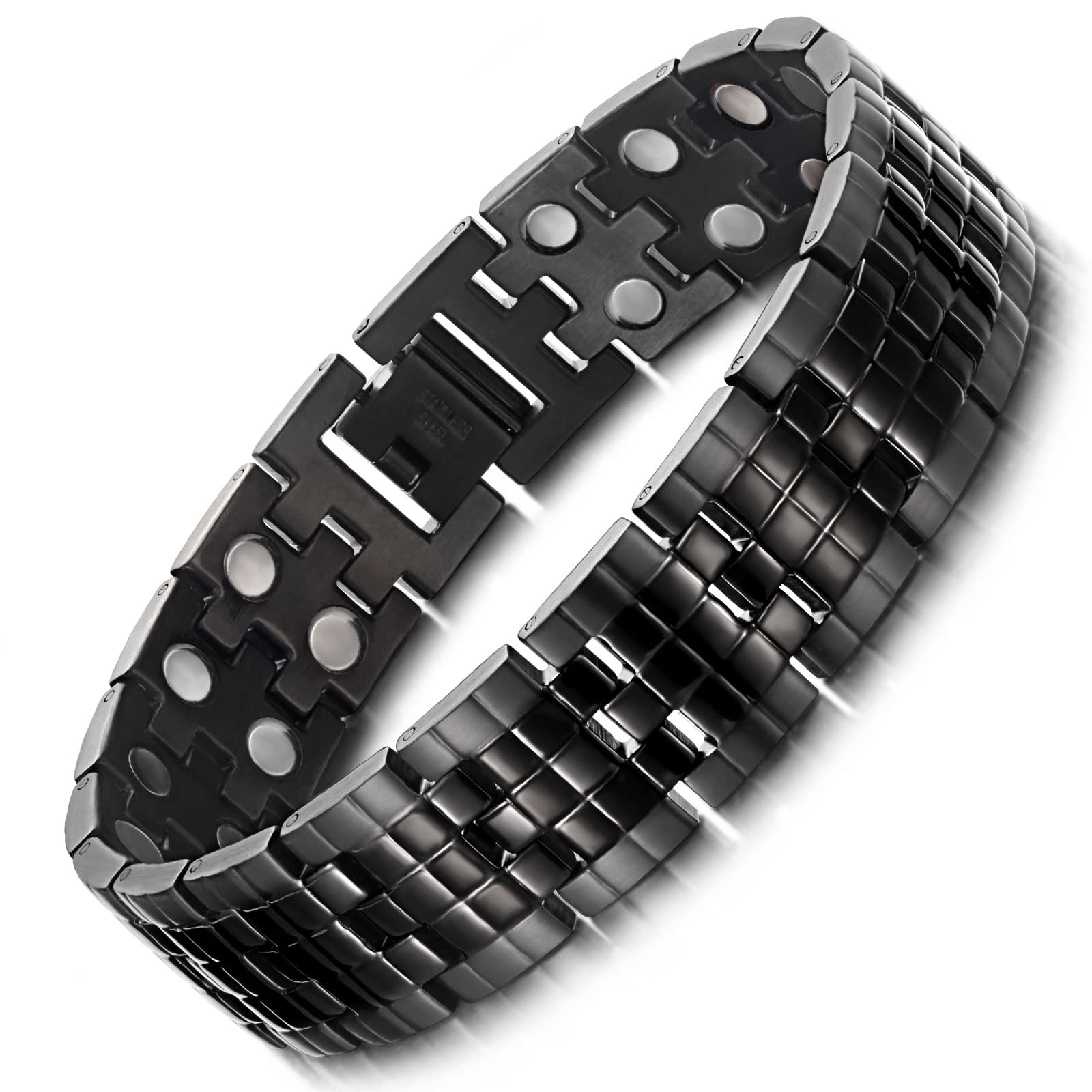 Men's Magnetic Bracelet Steel - Black 1 Count-image-3596a1d3-fa5b-4a11-8db6-f7d8f4c85d6d-104440