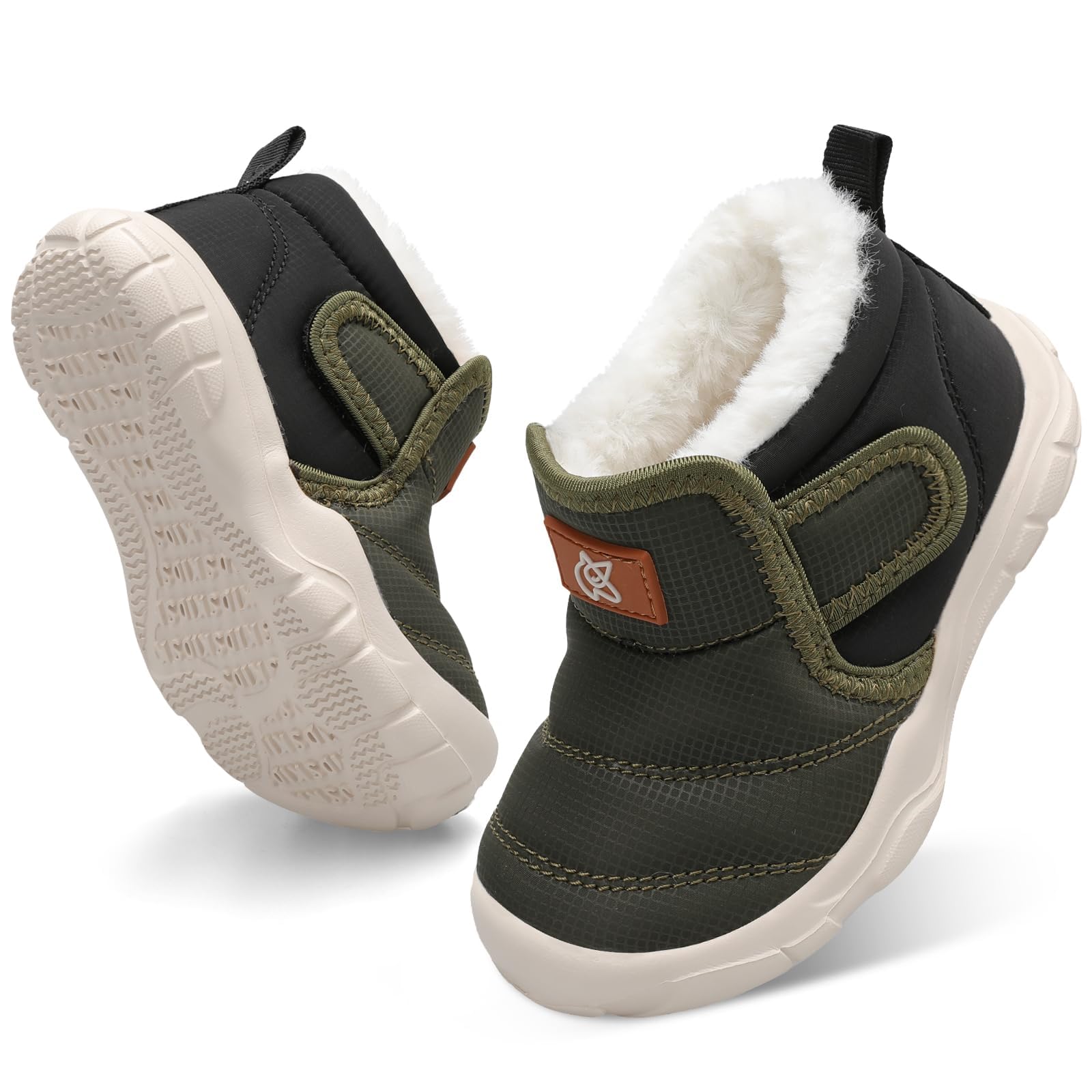 Baby Winter Booties Fuzzy Snow Boots - Green 6-12 Months-image-bfc17959-403b-4f8f-ae6e-7f0f9ae65e38-105397