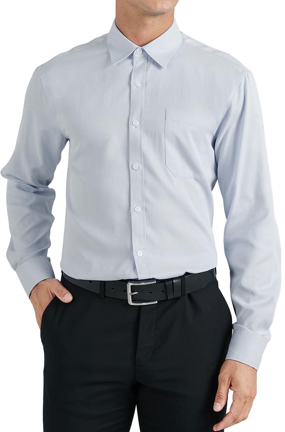 Men's Formal Dress Shirt - Light Grey XL-image-f309f642-985c-46a3-b195-56bd01dc8f28-103020