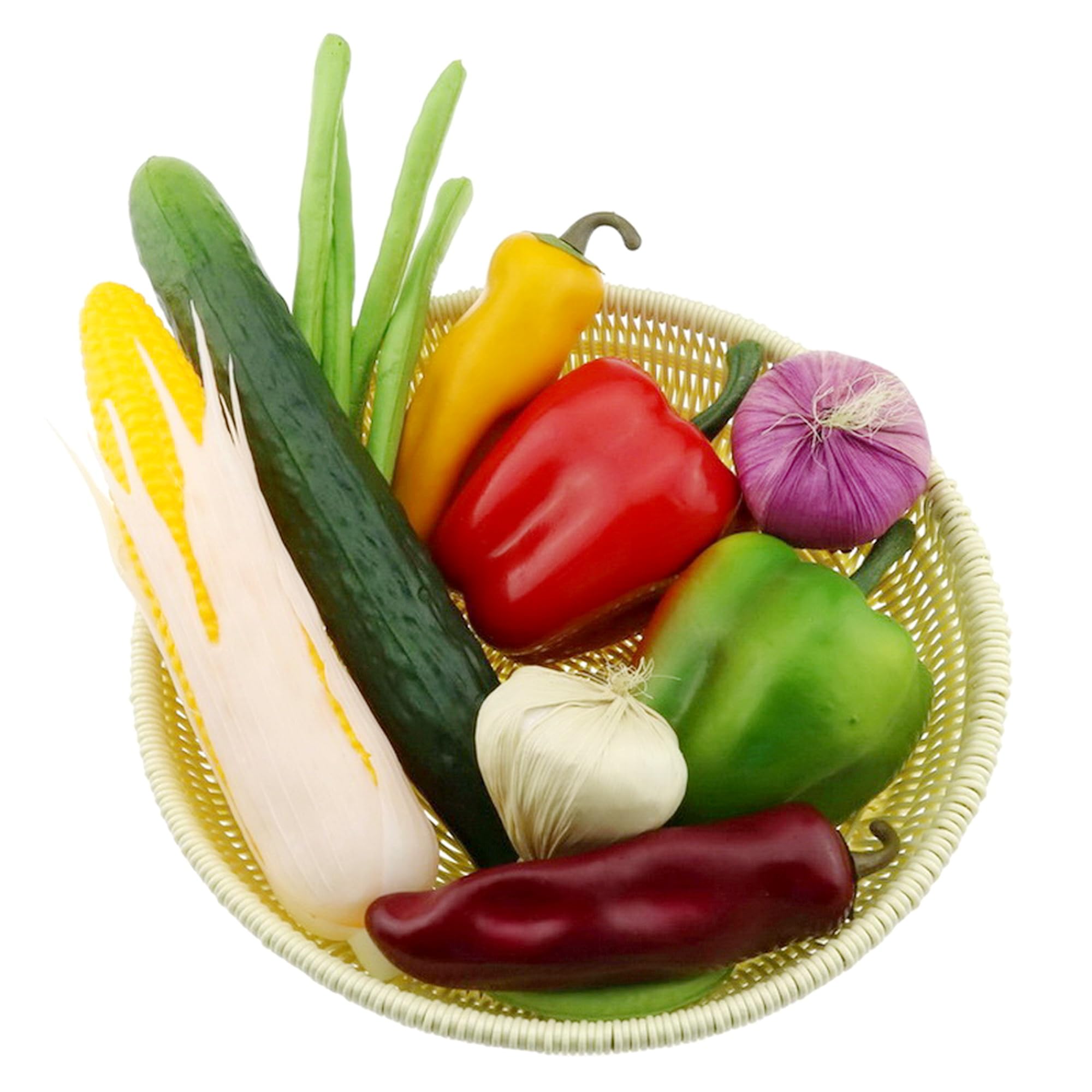 10pcs Artificial Vegetables for Kitchen Décor - Fake Cucumber, Corn, Pepper, Onion & Beans-image-dba556f9-603f-4bb2-beac-a2c426b376ca-65384