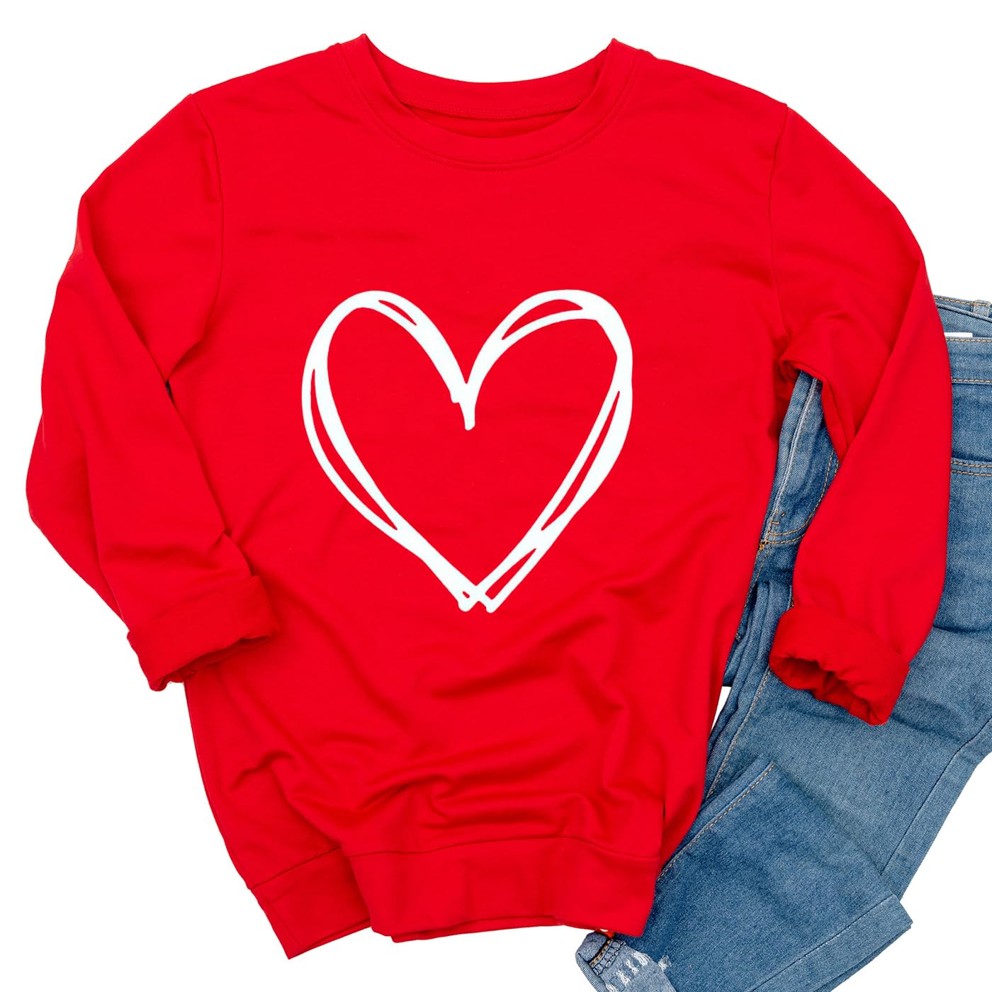 Women's Valentine's Sweatshirt - Red-4 S-image-1c6a50c3-2d8a-438b-88f8-113e71521b3b-112941