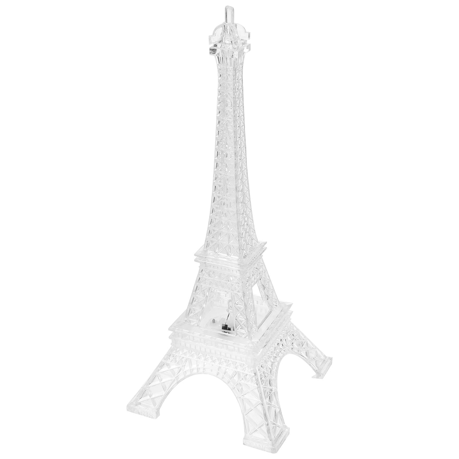 Acrylic Eiffel Tower Night Light - 7 Colour LED, Romantic Desk Lamp for Xmas & Birthday, 25cm