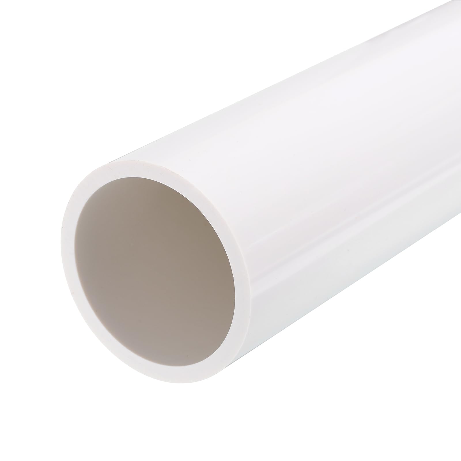 sourcing map PVC Rigid Tube Round Pipe 63.8mm(2 1/2 75mm(3 350mm White-image-de303626-6f86-47ff-a54e-22534b949f1a-61953