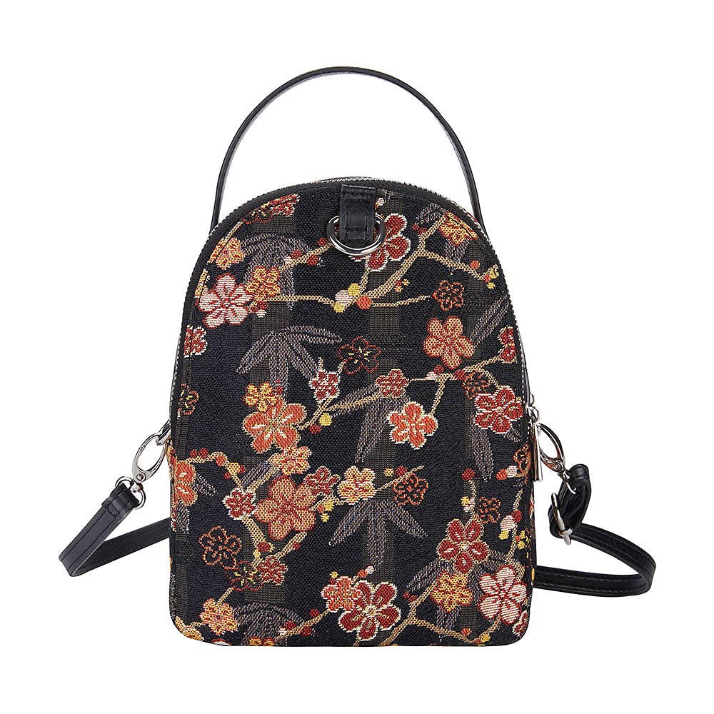 Signare Japanese Tapestry Crossbody Bag - Ume Sakura Design, Small, Adjustable Strap, V&A Museum Collaboration - View #2