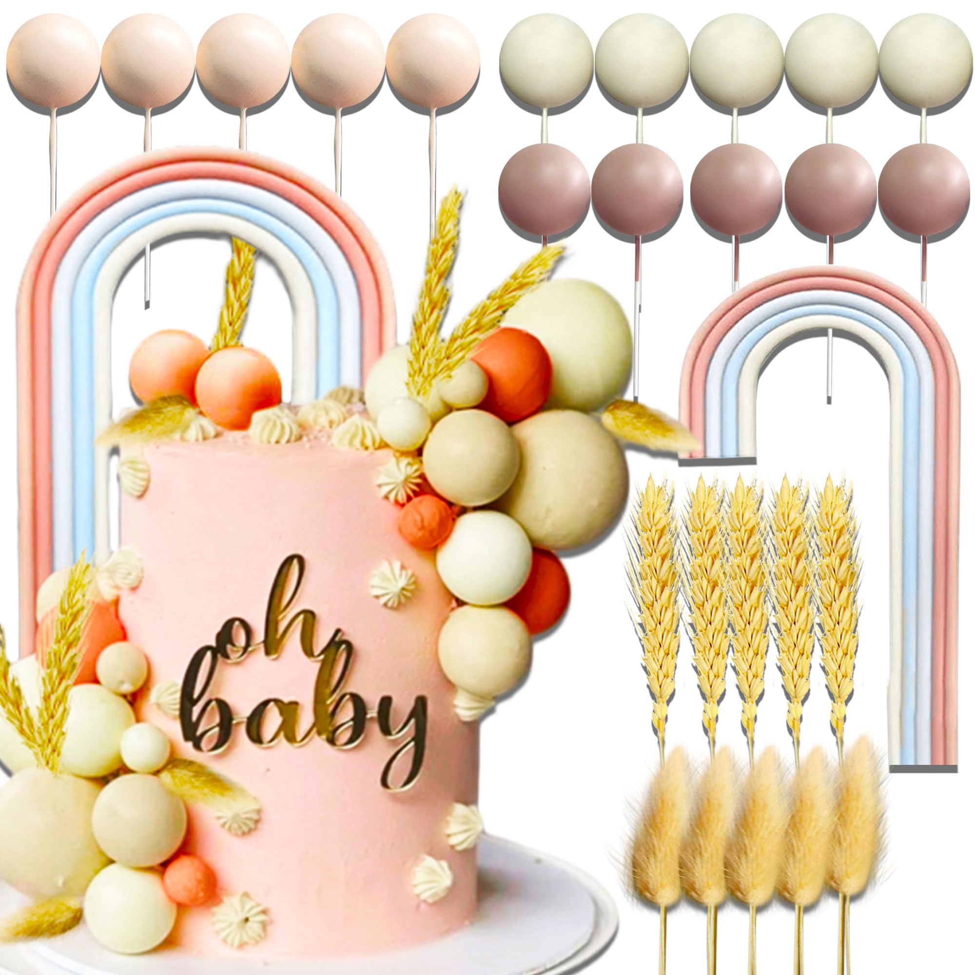 Boho Rainbow Cake Topper - Perfect for Girls' Birthdays & Baby Showers - Dreamy Party Decor-image-bf8284a6-5f3c-4d24-a2e9-a0141ec03fa7-65722