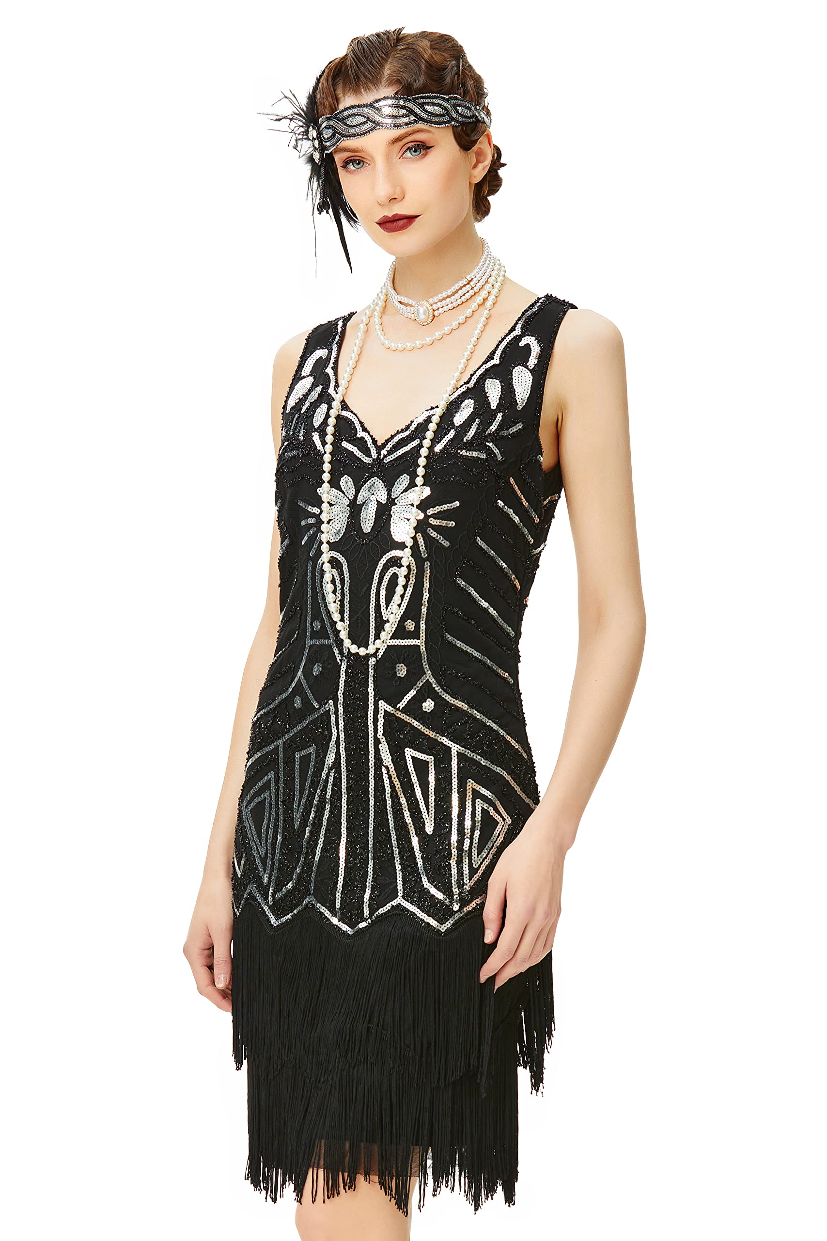 1920s Flapper Dress Gatsby Fringe - Black S-image-b62e689c-9fe9-4fed-aa3b-5fdbf31d2f1c-101423