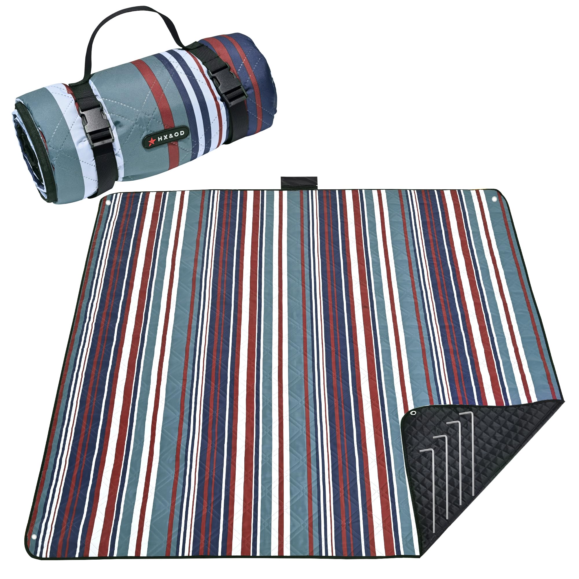 Outdoor Picnic Blanket Waterproof - Red 203 x 203 cm-image-81c50bf5-7c36-4024-8adc-30902e298b54-100589