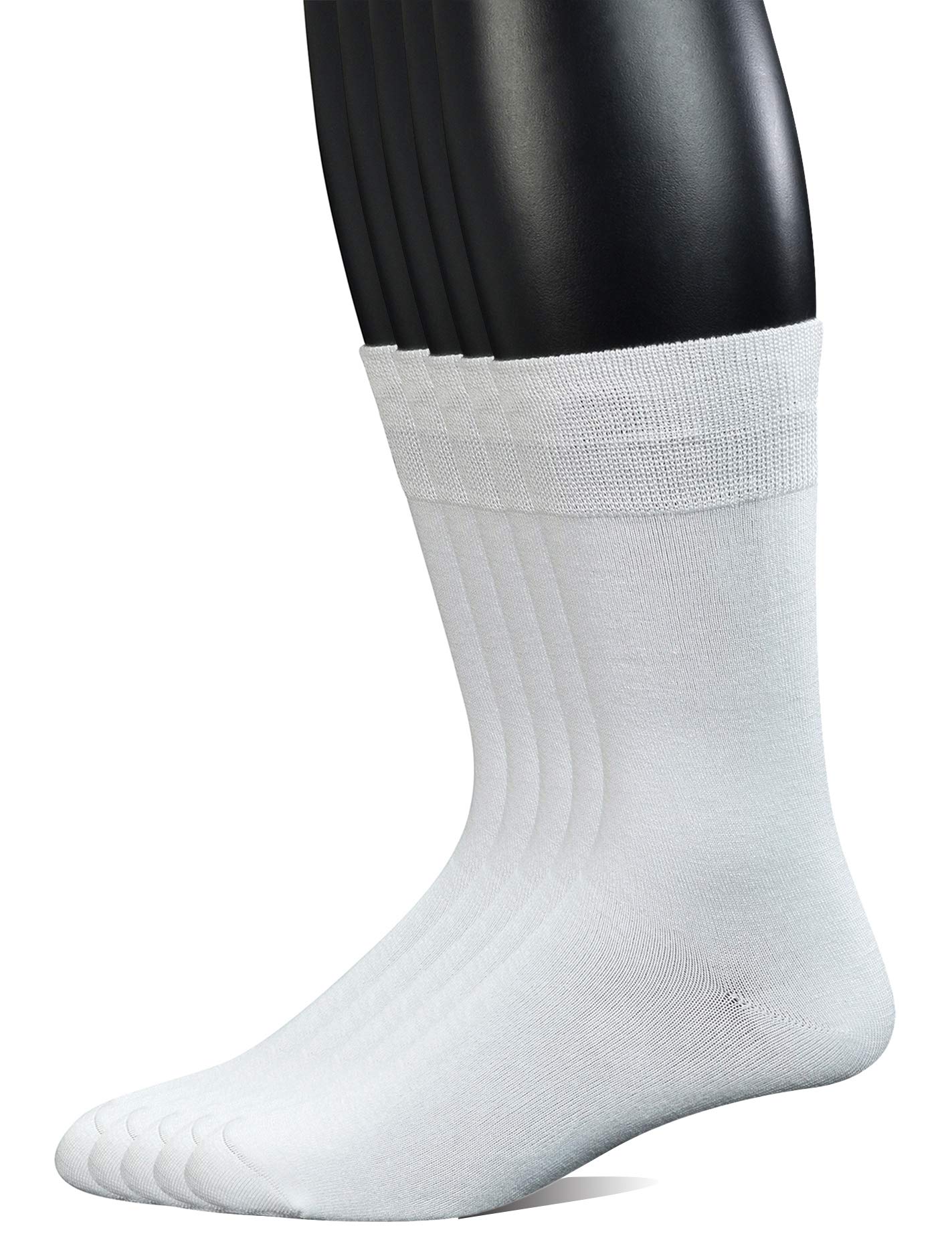 Men's Bamboo Dress Socks Pack of 5 - White 6-11-image-eec1feb4-759f-415f-863f-deb27f50d287-110073