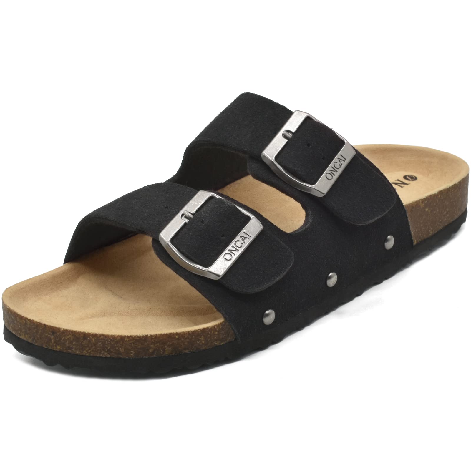 Women's Slide Sandals Cushion Footbed - Black 6.5 UK-image-e68d9dee-e30f-48c0-bde8-d8a69b71806b-116092