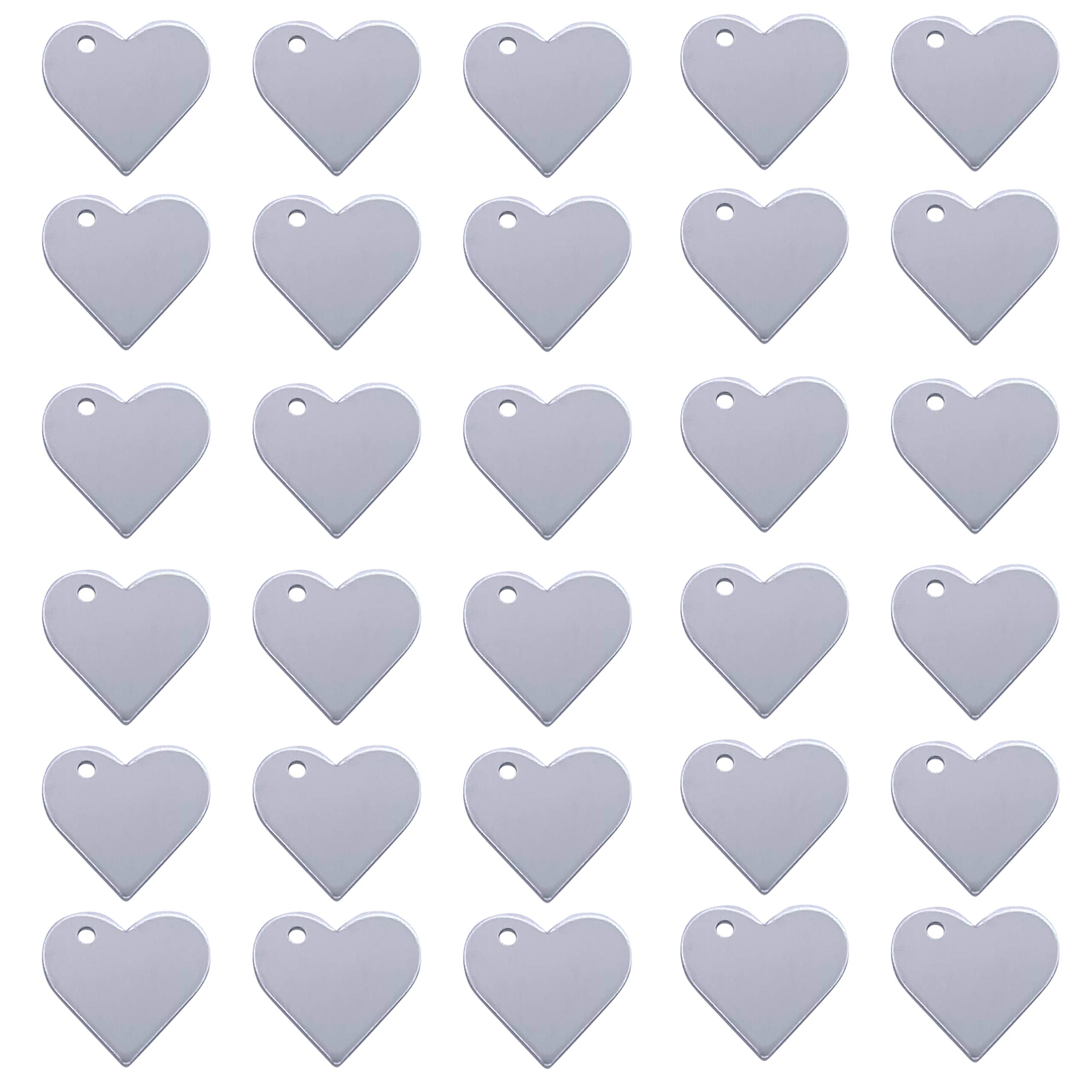 Aluminium Metal Hearts for Engraving or Stamping - 3/4 Inch 14 Gauge - 30 Pieces-image-89499642-2a90-489e-b0b5-1b1f71218414-49713