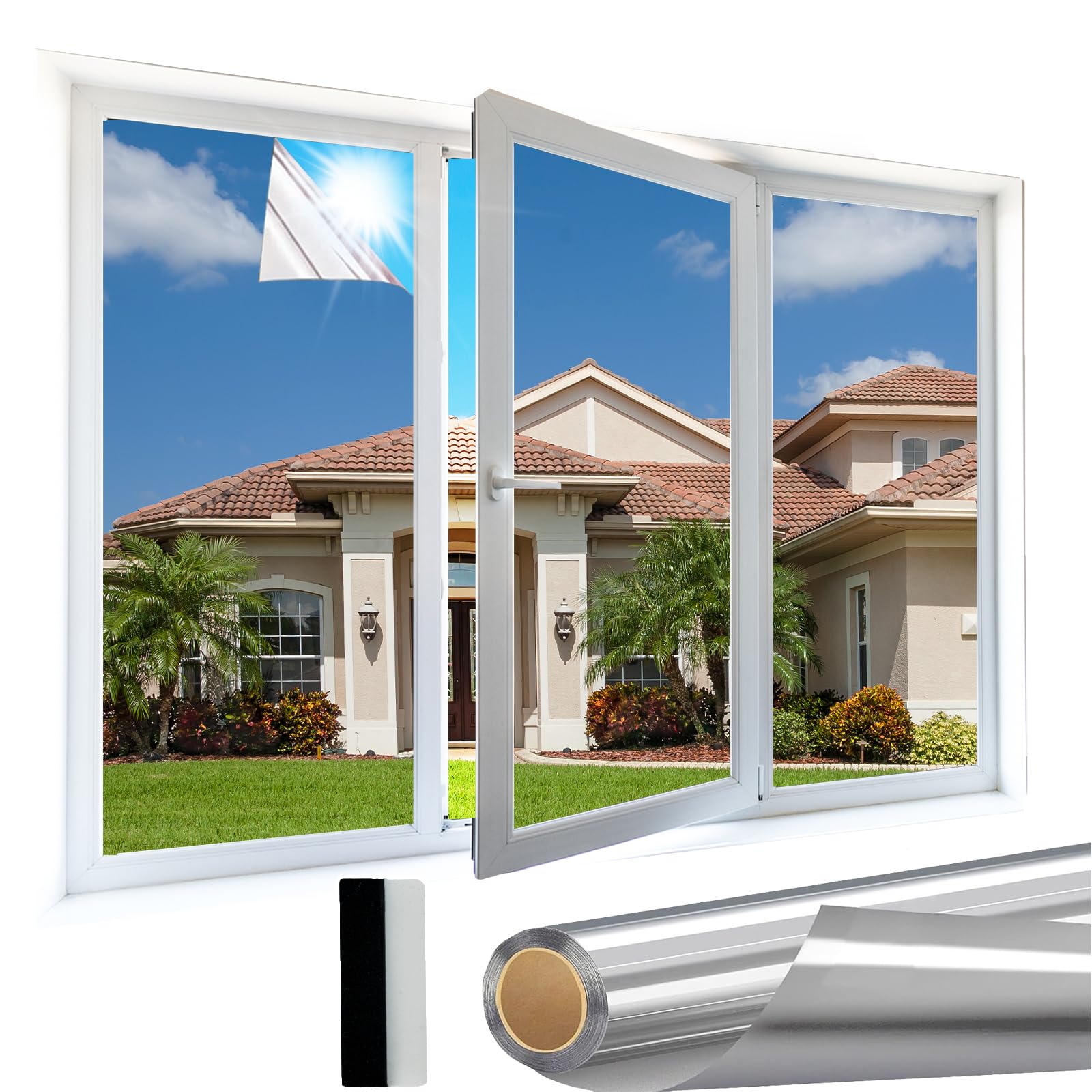 One Way Mirror Window Film - Silver 75×200 cm-image-d8f72721-ac17-4789-9ea3-dfafe99cf8e0-103669