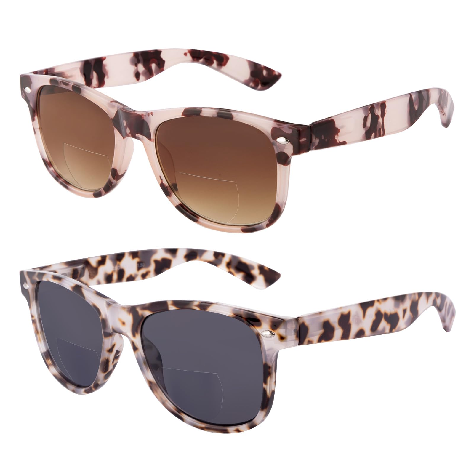 Bifocal Reading Sunglasses UV400 - Pink Tortoise + Grey +2.0-image-abbc80bd-7271-4160-8bcc-1ee261829f08-121063