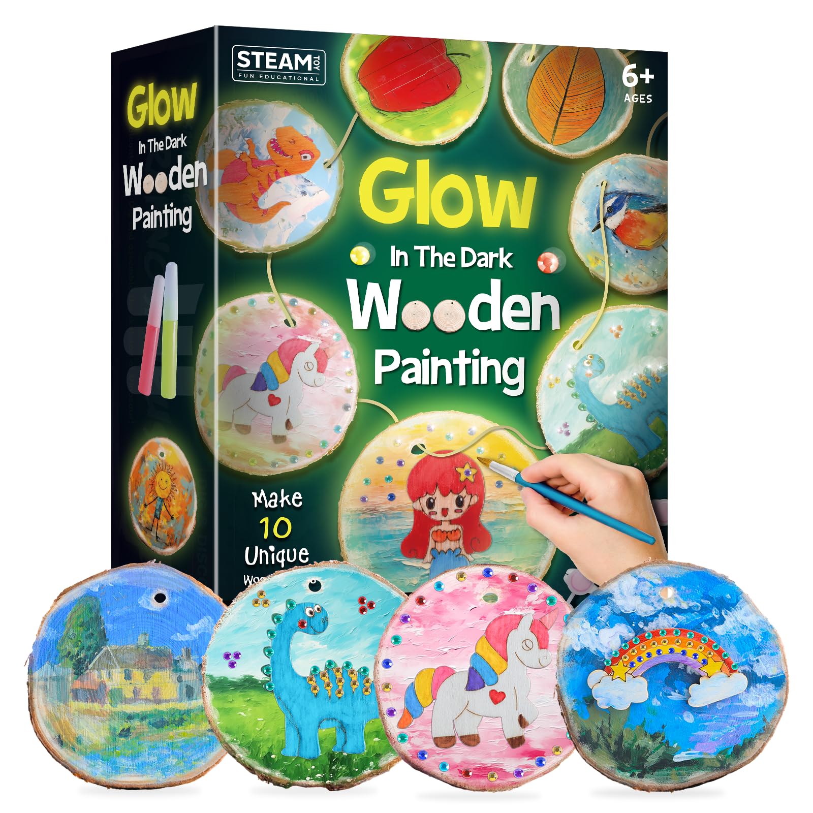 Glow in The Dark Wooden Painting Kit - Creative Arts & Crafts for Kids Age 6-12-image-92d753d5-2f14-42ec-879c-565b127a0819-57428