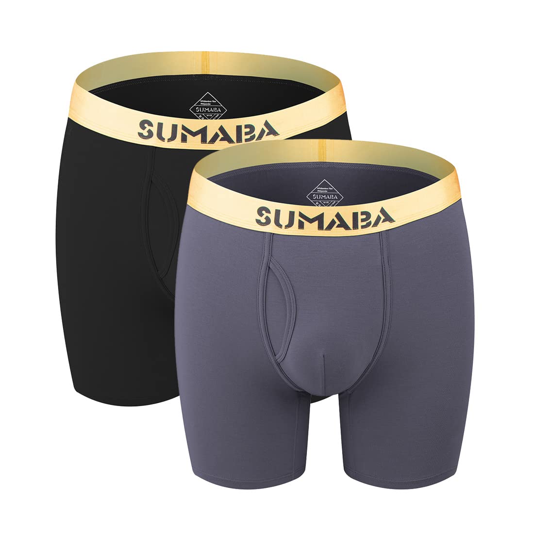 Men’s Bamboo Boxer Shorts - Black & Dark Grey M-image-a8a47380-64a8-4413-b5ae-38336a6b0e72-108765