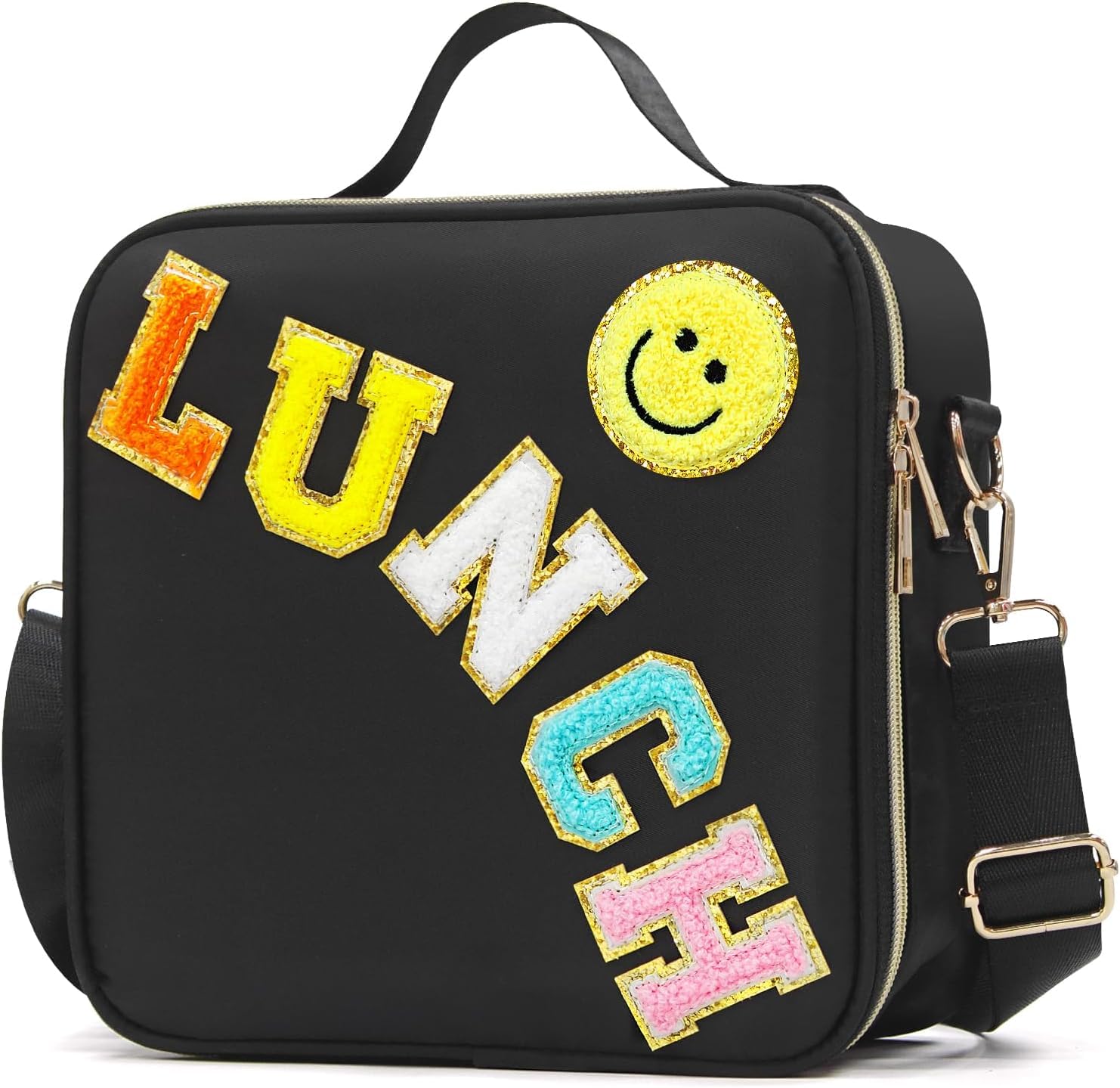 IDAHSOR Insulated Lunch Bag for Teen Girls Boxes Lunchbox (Black)-image-b39f72c7-6a30-485b-9291-d385e351bbbd-60050