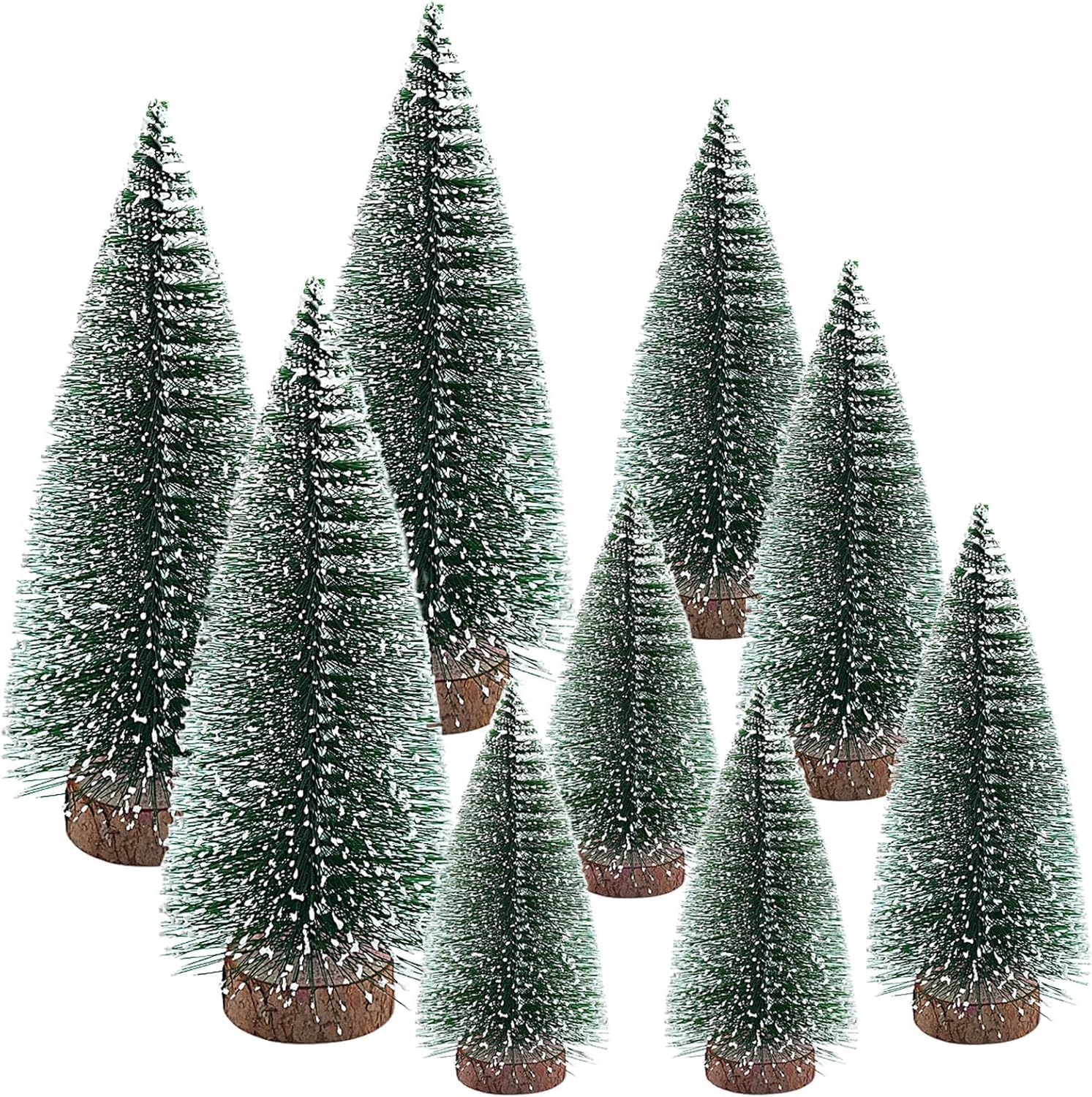 Mini Christmas Trees Set - 9 Frosted Xmas Trees for Crafts & Decor-image-4632502a-a442-4a5a-8883-e0ddfada7087-52917