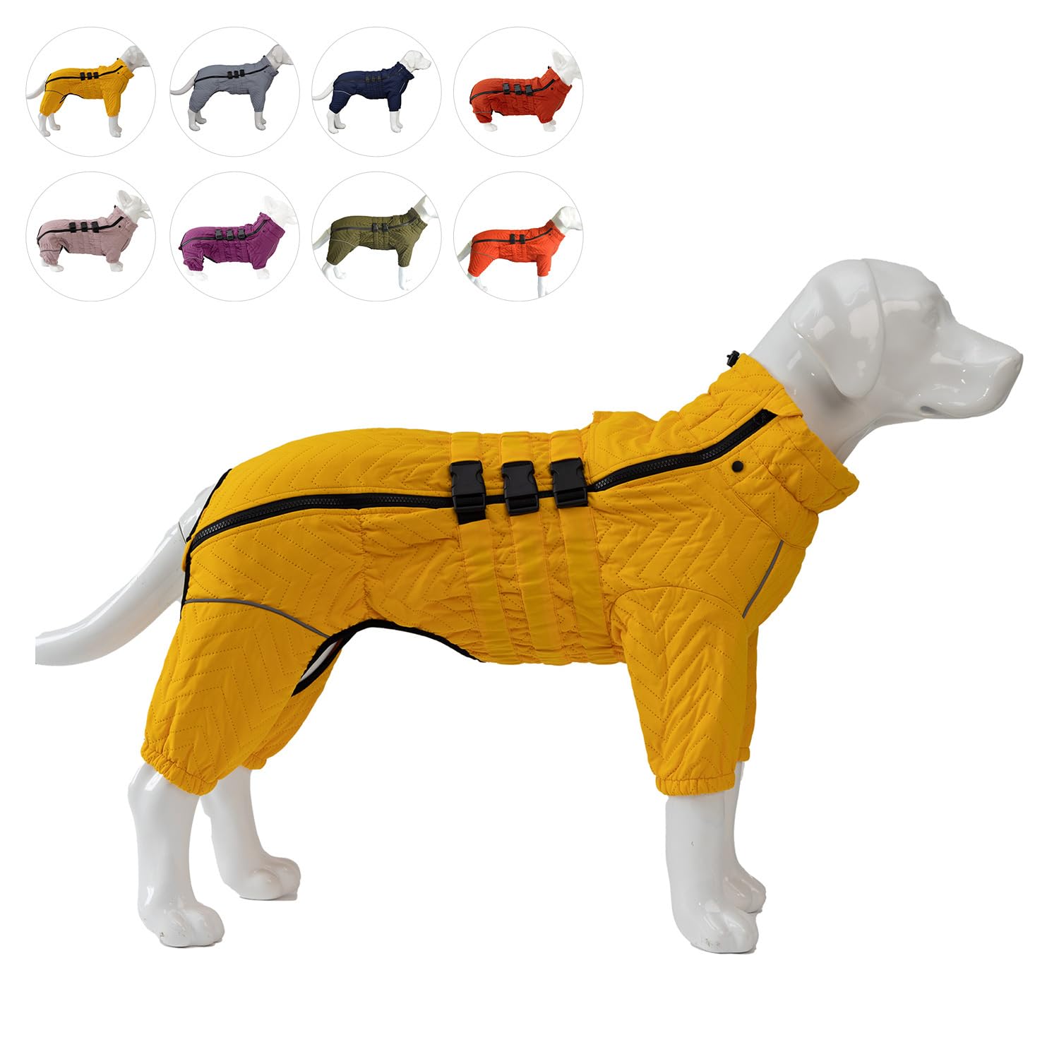 Warm Waterproof Dog Coat - Yellow M-image-bbfbb181-8e36-4b5e-9e68-79e429173b70-86230