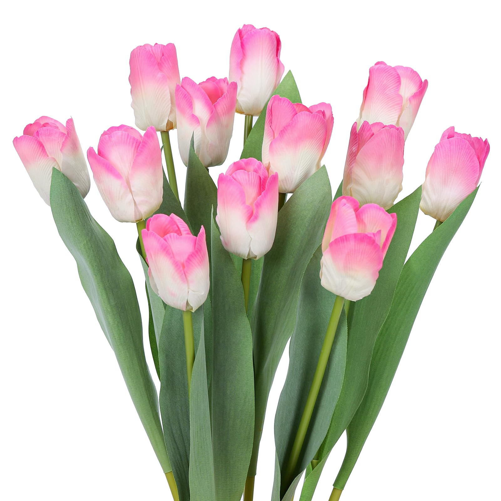 12pcs Cream Pink Artificial Tulips Bouquet - Real Touch Flowers for Home & Wedding Décor-image-a96791ba-2e2c-4b33-9639-de3cdd54fce8-57803