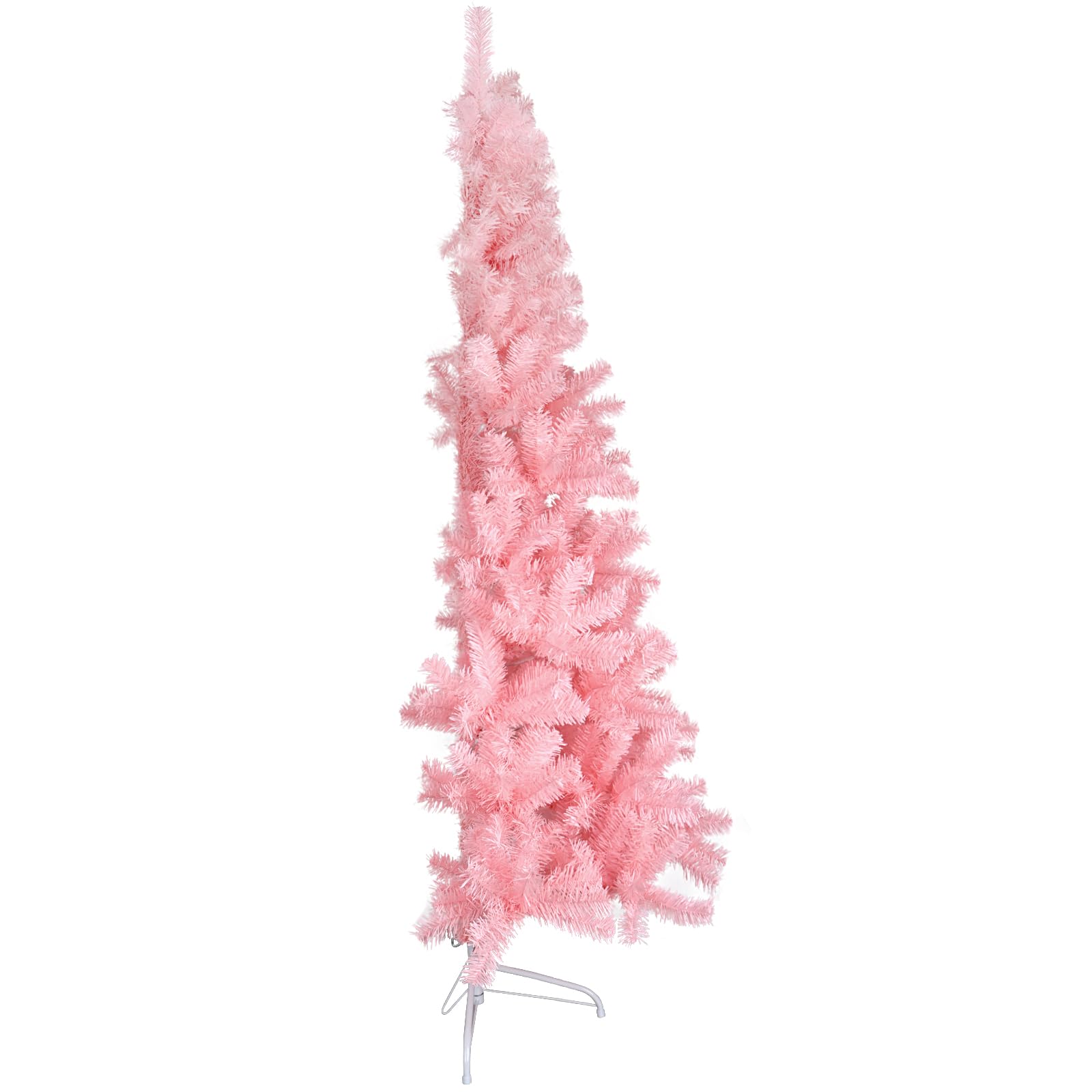 ZALAON Half Christmas Artificial Half Christmas Tree,1.8M Pink Xmas-image-37e36ff1-75fd-41d1-a485-784223d04453-61683