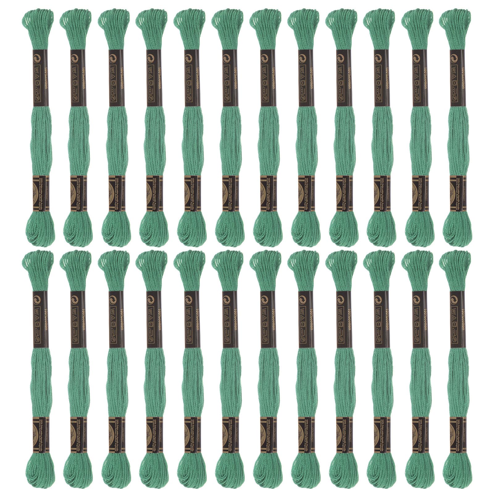 sourcing map Skeins Embroidery Floss Each Egyptian 24 8m 26S/2x6 Green-image-3b666949-ca7f-4f61-a4a4-7550bd066239-62154