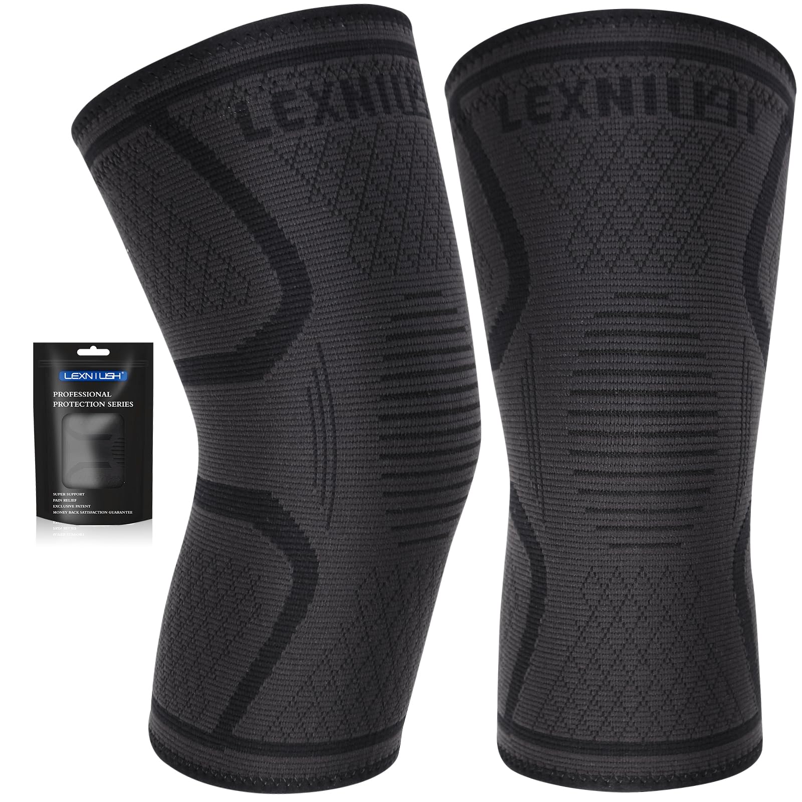 Knee Support for Men/Women Pack, Best Knee Lexniush 2 Black, XL-image-e8c340cd-f3e9-4a5e-822c-226980a50156-43915