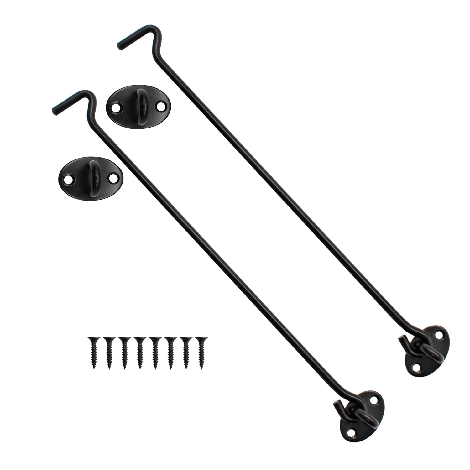 2-Piece Stainless Steel Hook and Eye for Windows, Doors & Garden Sheds - Durable & Versatile with Screws-image-e23c0fa2-8a18-4e67-952f-d361071fb514-65527