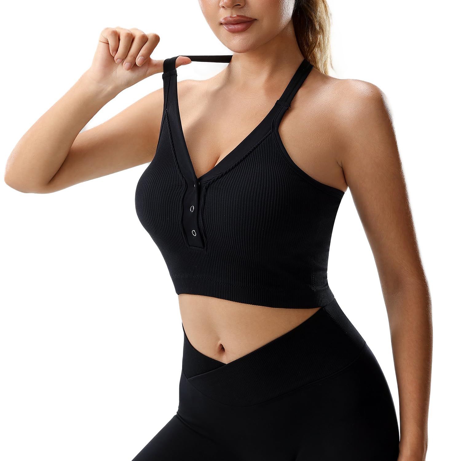 Women's Padded Sports Bra Seamless - Black L-image-21703761-b300-4789-bece-ac6d8b4ade11-90751