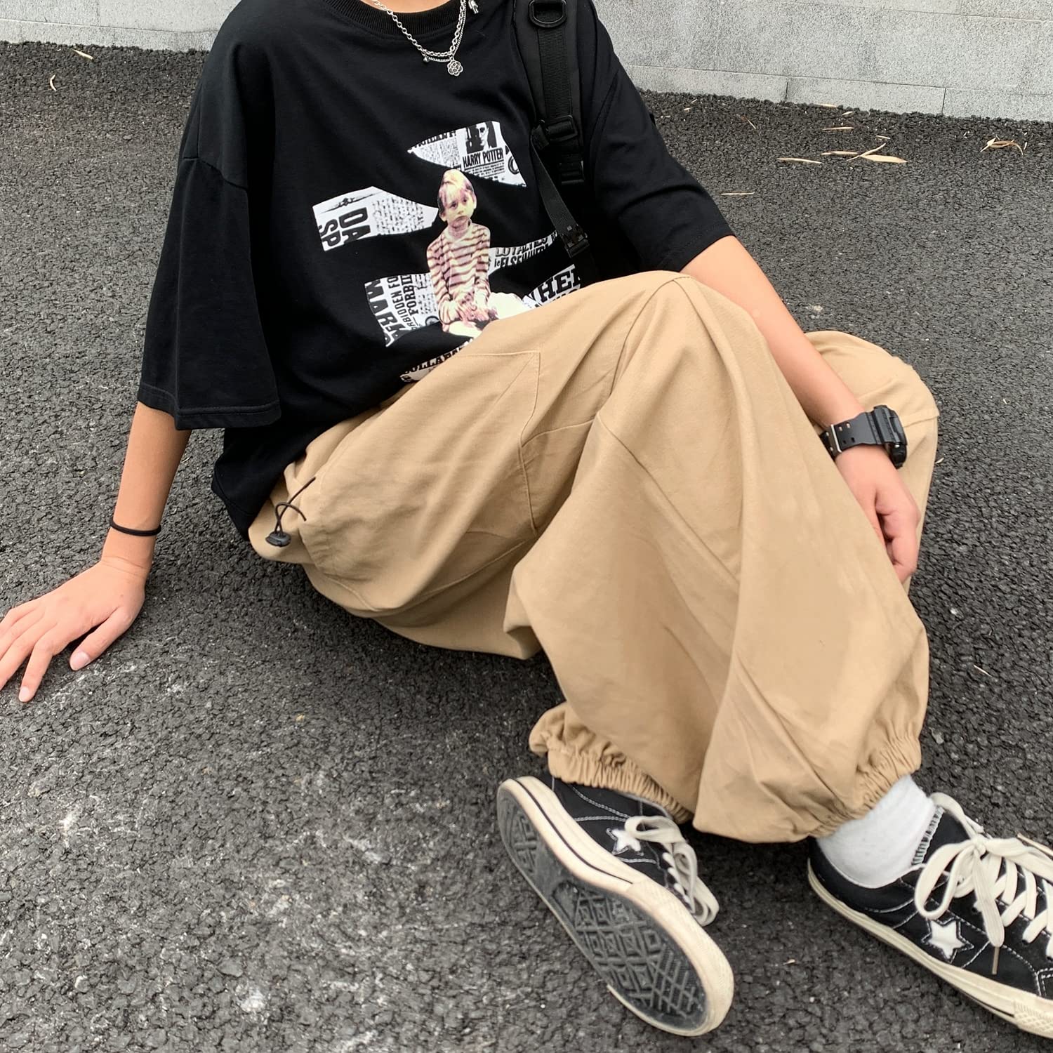 Baggy Cargo Pants Gothic Harajuku High Waist 90s Loose Y2K Women