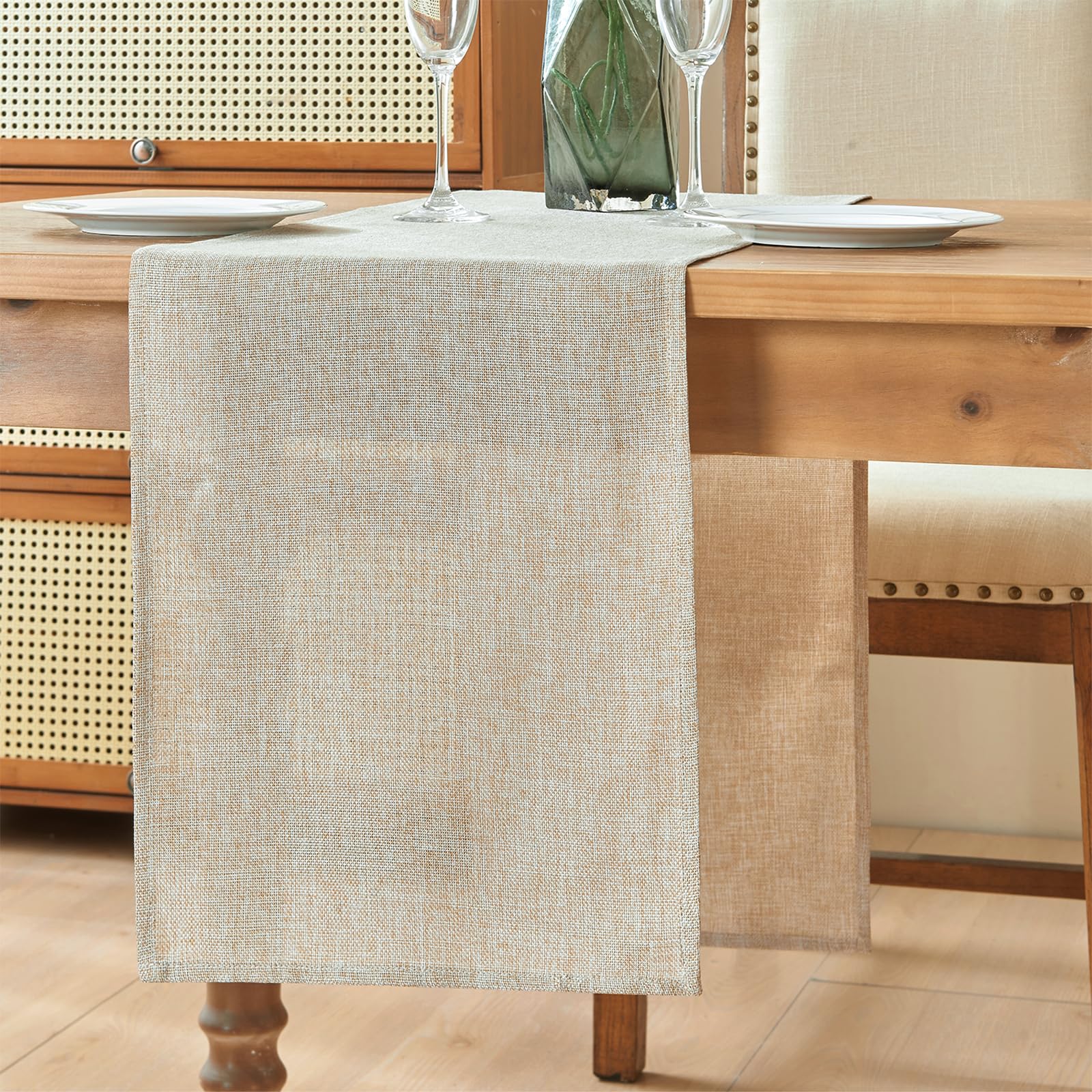 Machine Washable Decorative Table Runner for Dining & Parties, 35x150cm, Oatmeal-image-8f331f84-2fca-4a0e-9ee9-d4f191956f87-68273
