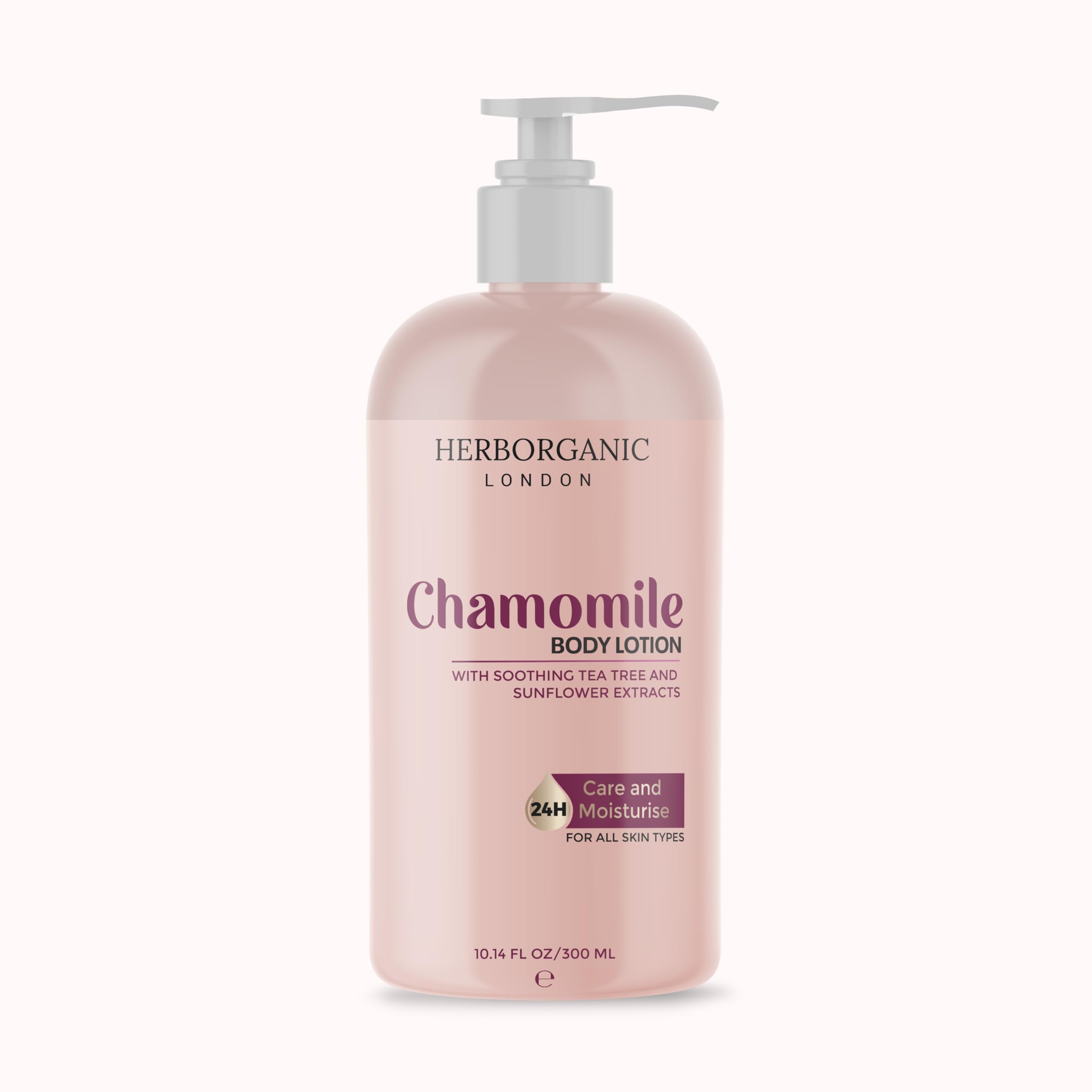 HERBORGANIC Calamine & Chamomile Body Lotion for Sensitive Skin - Soothing Moisturiser for Dry Skin