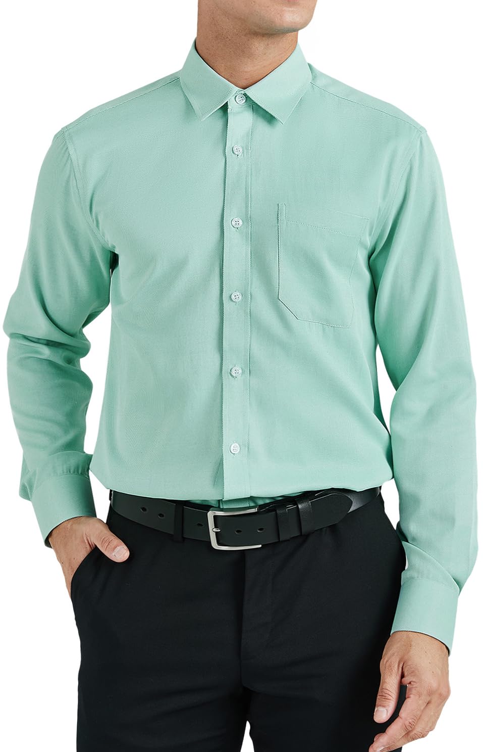 Men's Regular Fit Dress Shirt - Mint Green 6XL-image-0fc9dde2-13a8-4bea-a1ad-9bccaaac6daa-103368