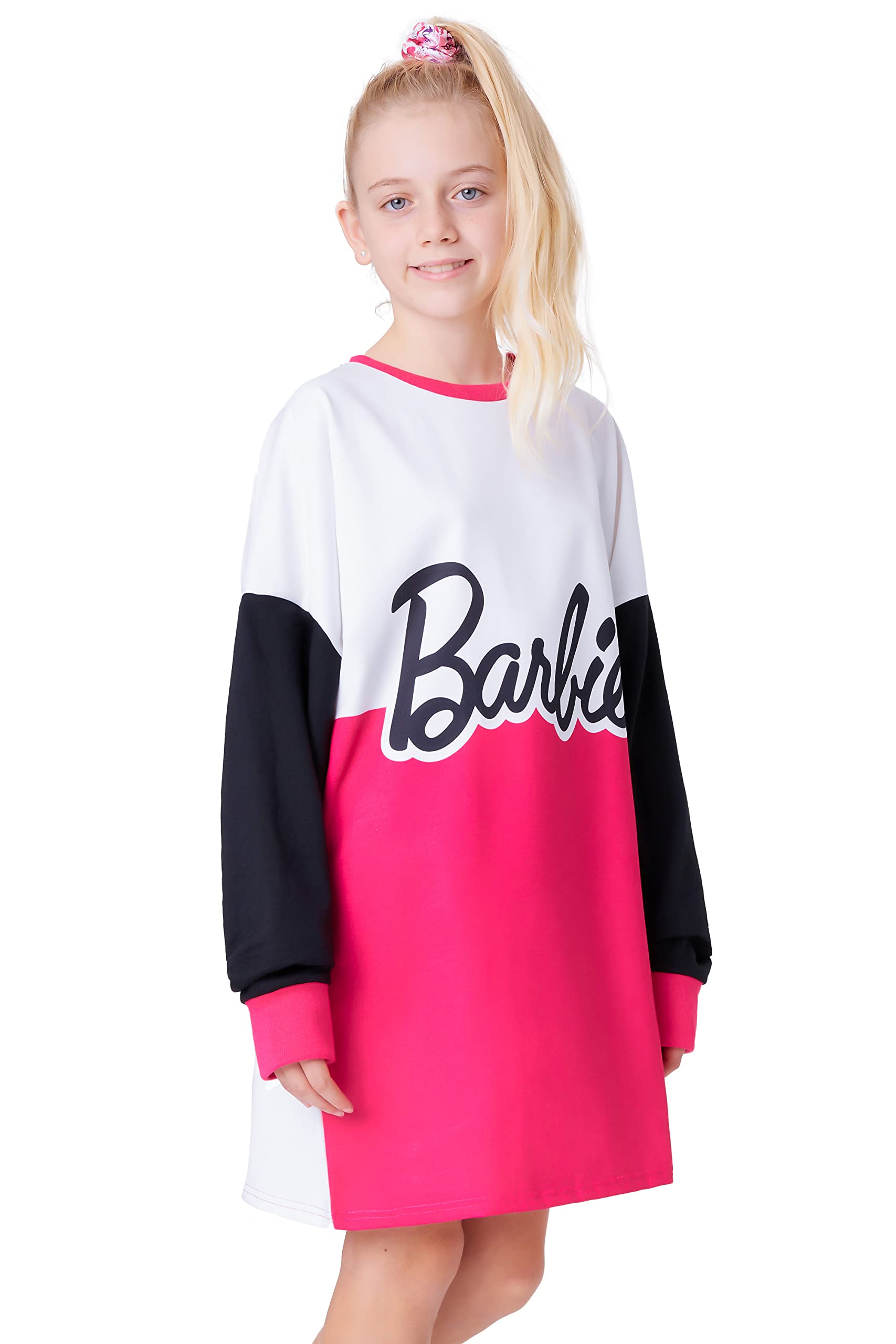 Oversized Hoodie Dress for Girls, Multicolour Fashion, Ages 4-5 with Barbie Logo-image-eb3d3cfd-dd6f-44d6-8867-fc505ade0d91-68496