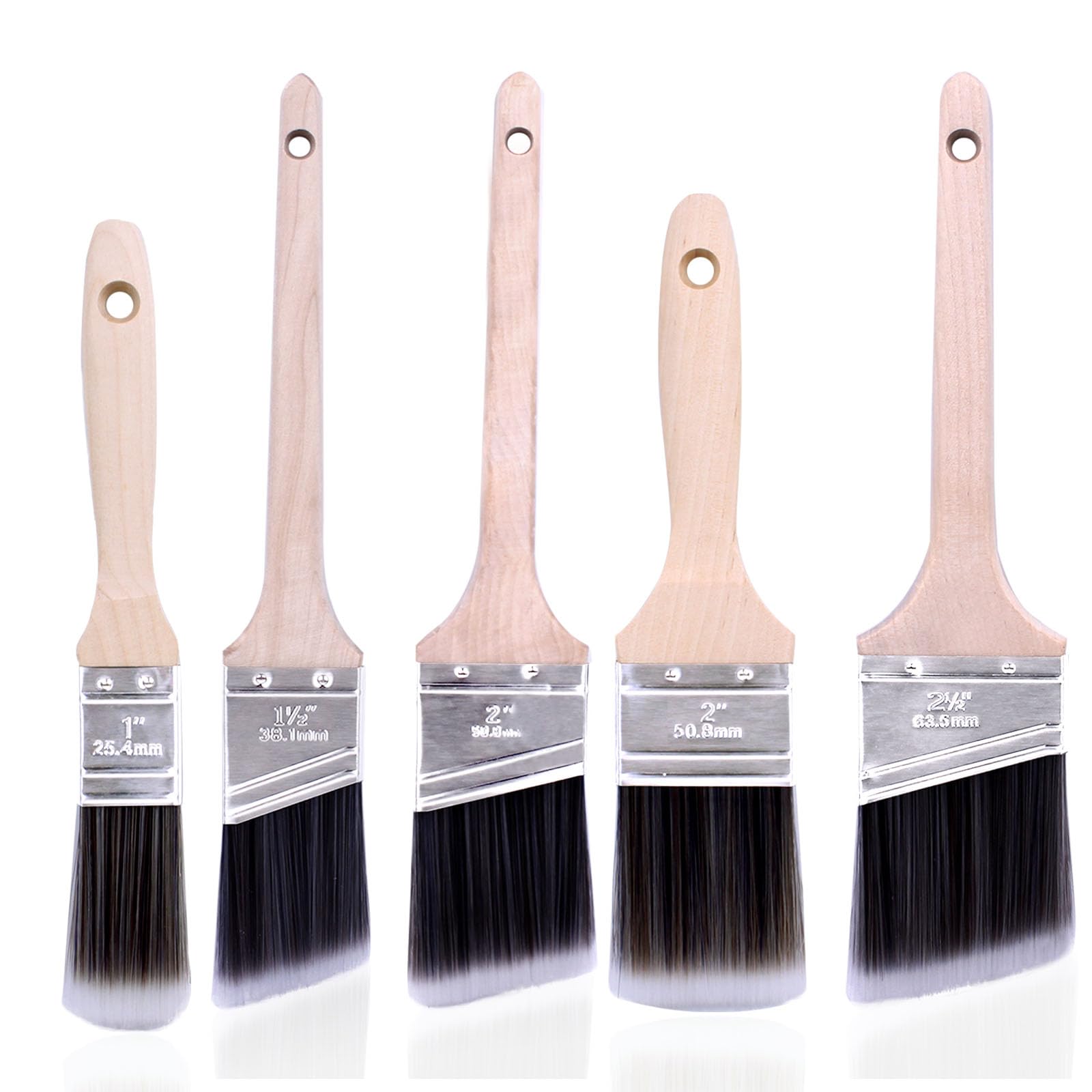Paint Brush, Wood Handle, "Wall Brush Set, House 5PCS 1" 1.5" 2" 2.5-image-3963d582-99f9-43a5-aa49-4d5a38316074-57117