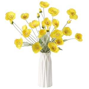 DuHouse Yellow Silk Poppy Flowers-image-b8e81c14-16e7-457d-a120-c8bd1644f14e-53800