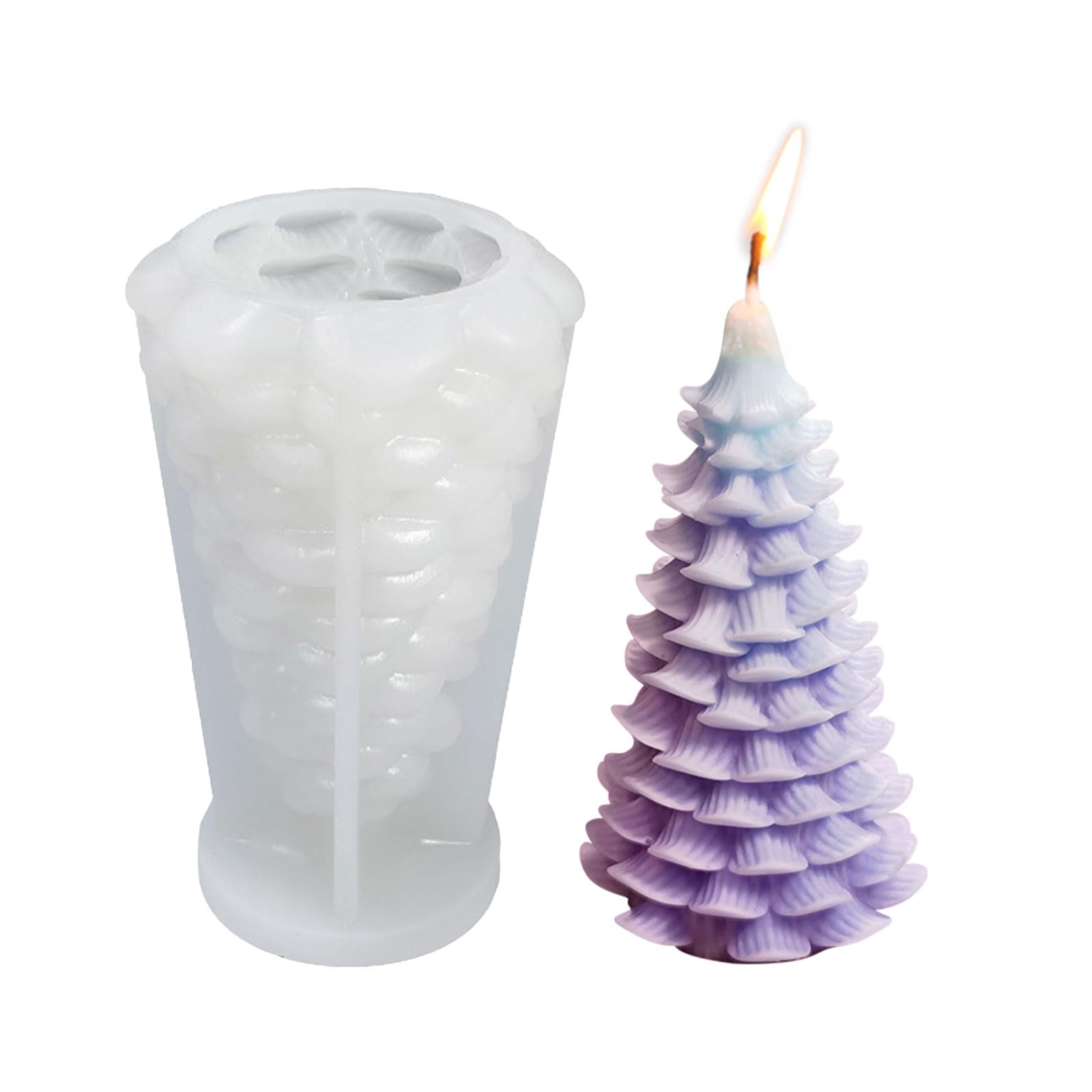 Silicone Christmas Tree Candle Moulds for DIY Crafts, Resin Casting & Decorations
