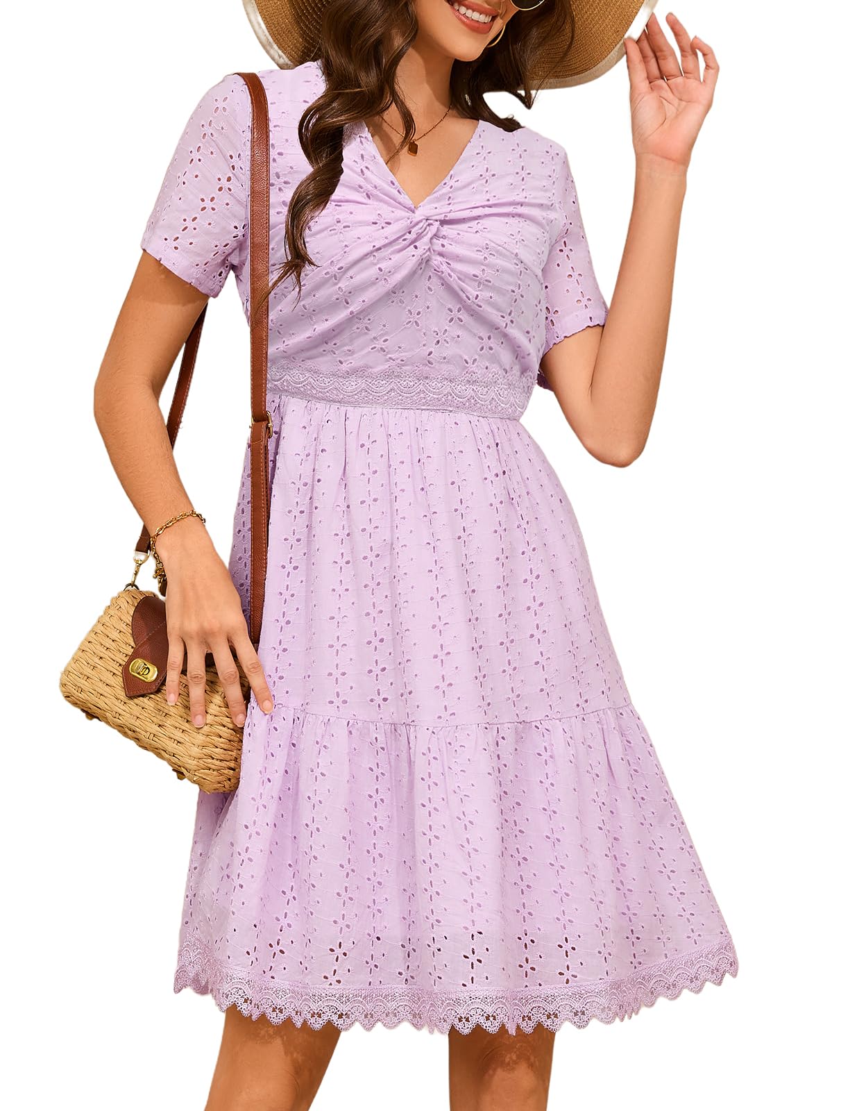 Women's Lace Midi Dress - Pink M-image-673dd925-de9a-4d1e-a657-d45ef1eb9daf-109839