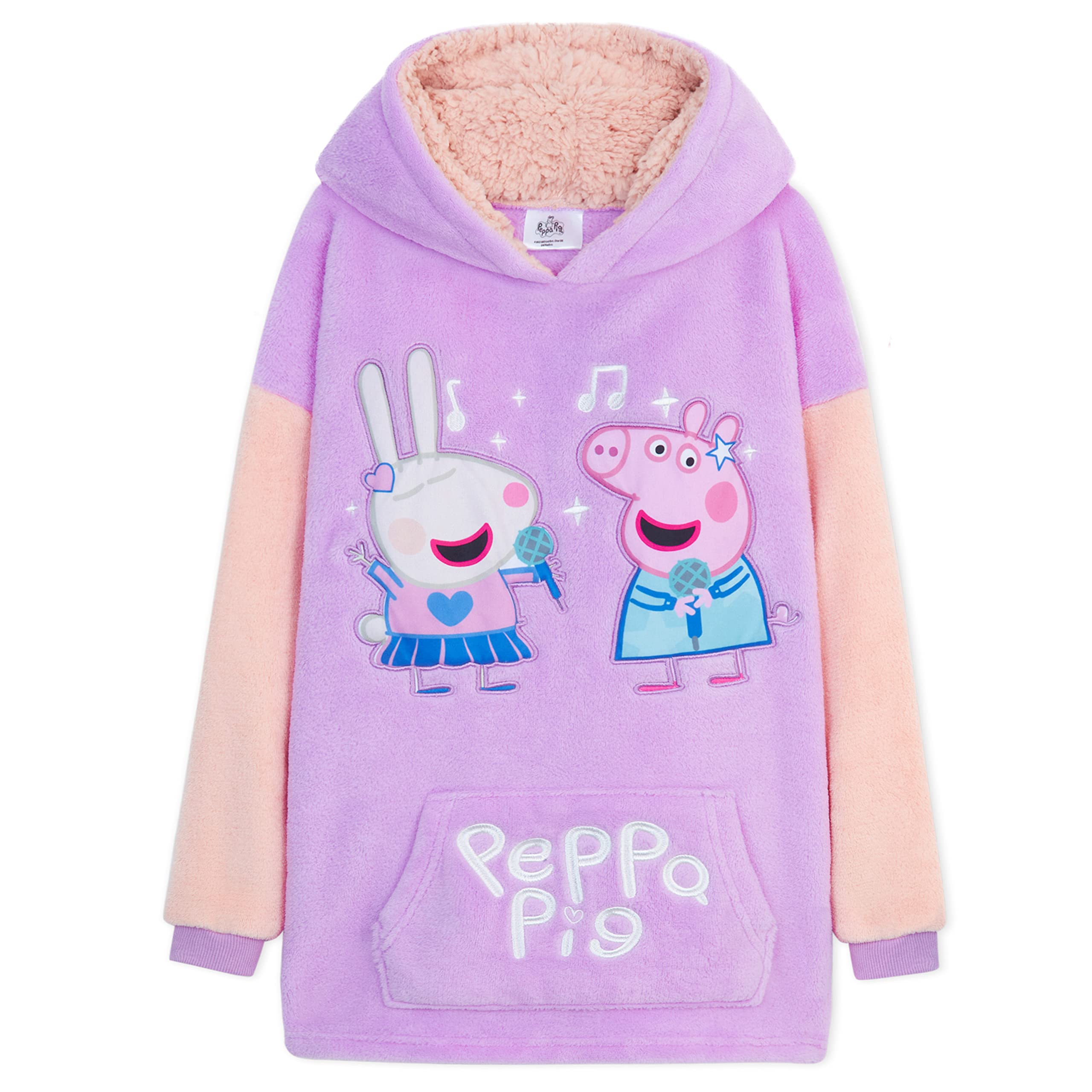 Peppa Pig Oversized Hoodie Blanket for Kids - Cosy Sherpa Fleece with Kangaroo Pocket-image-d9344648-a46e-4949-90b5-6fc0327b1dc7-68633