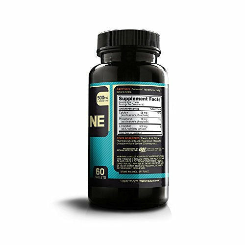 Optimum Nutrition L-Carnitine, 500 Mg, 60 Capsules
