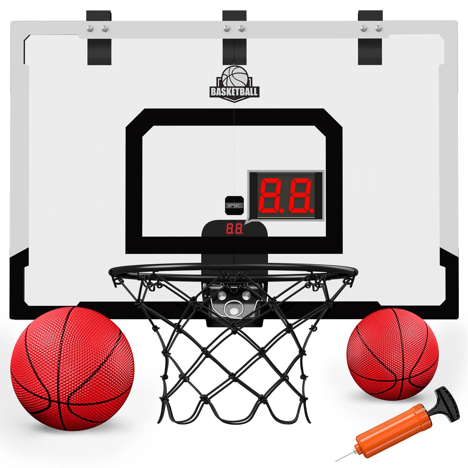 Indoor Basketball Hoop with Scoreboard - Grey Black-image-9667ed2b-053a-4338-93ff-beda04251667-4025