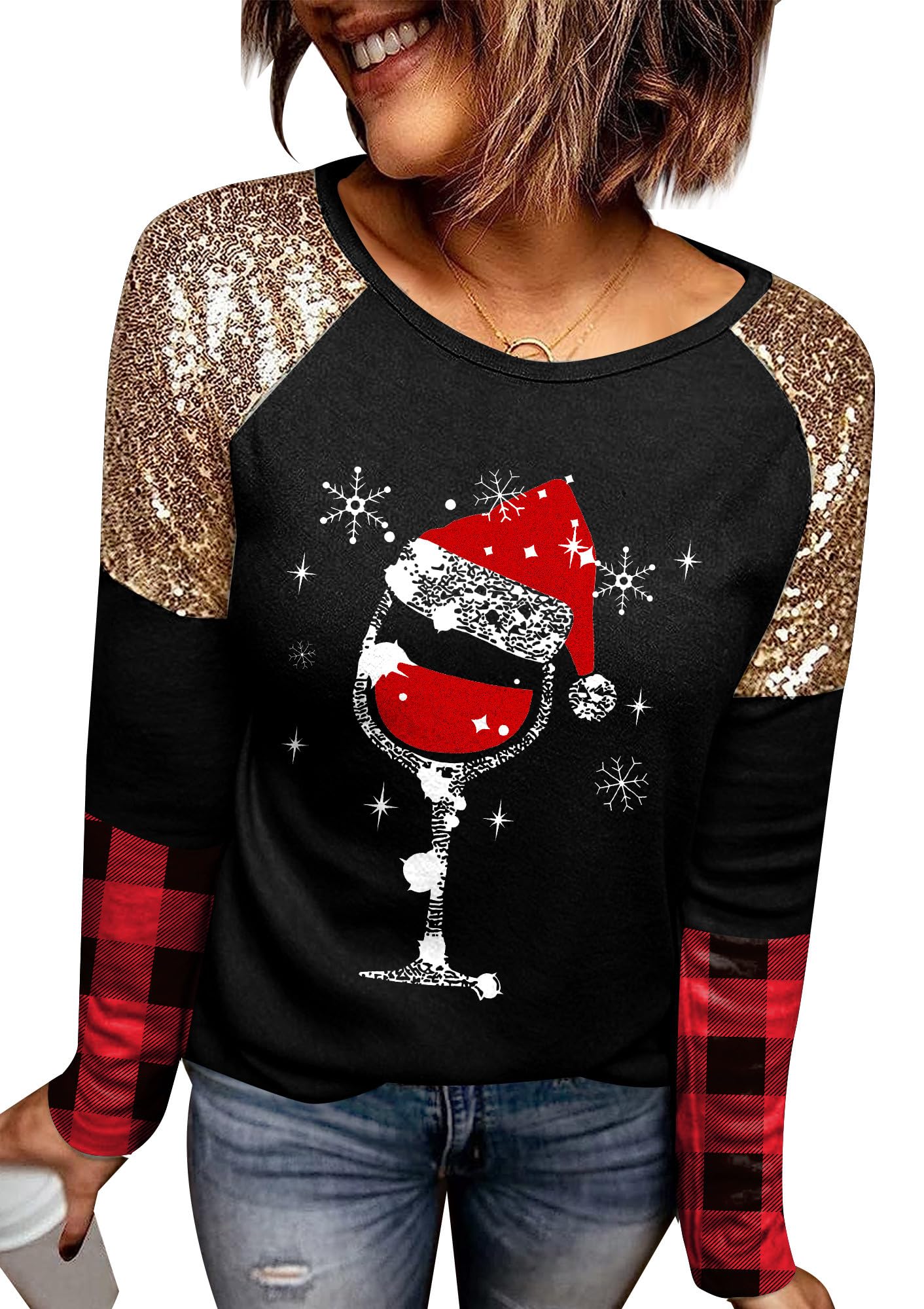 Women's Xmas Sequin Sweatshirt - Wonderful Time M-image-2ada3ae0-c7e0-491c-ad92-c77aa635291c-116856