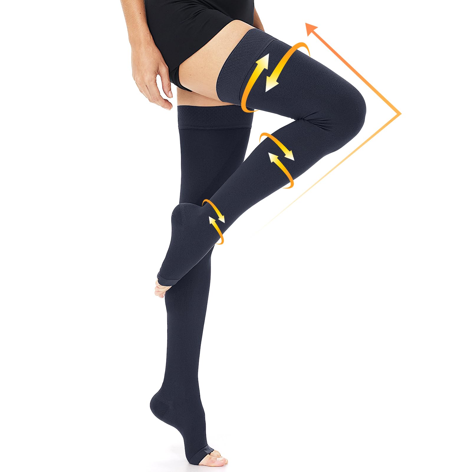 Thigh High Compression Stockings 15-20 mmHg - Navy L-image-e771852d-725c-4c6a-9fba-d9a823714499-113749