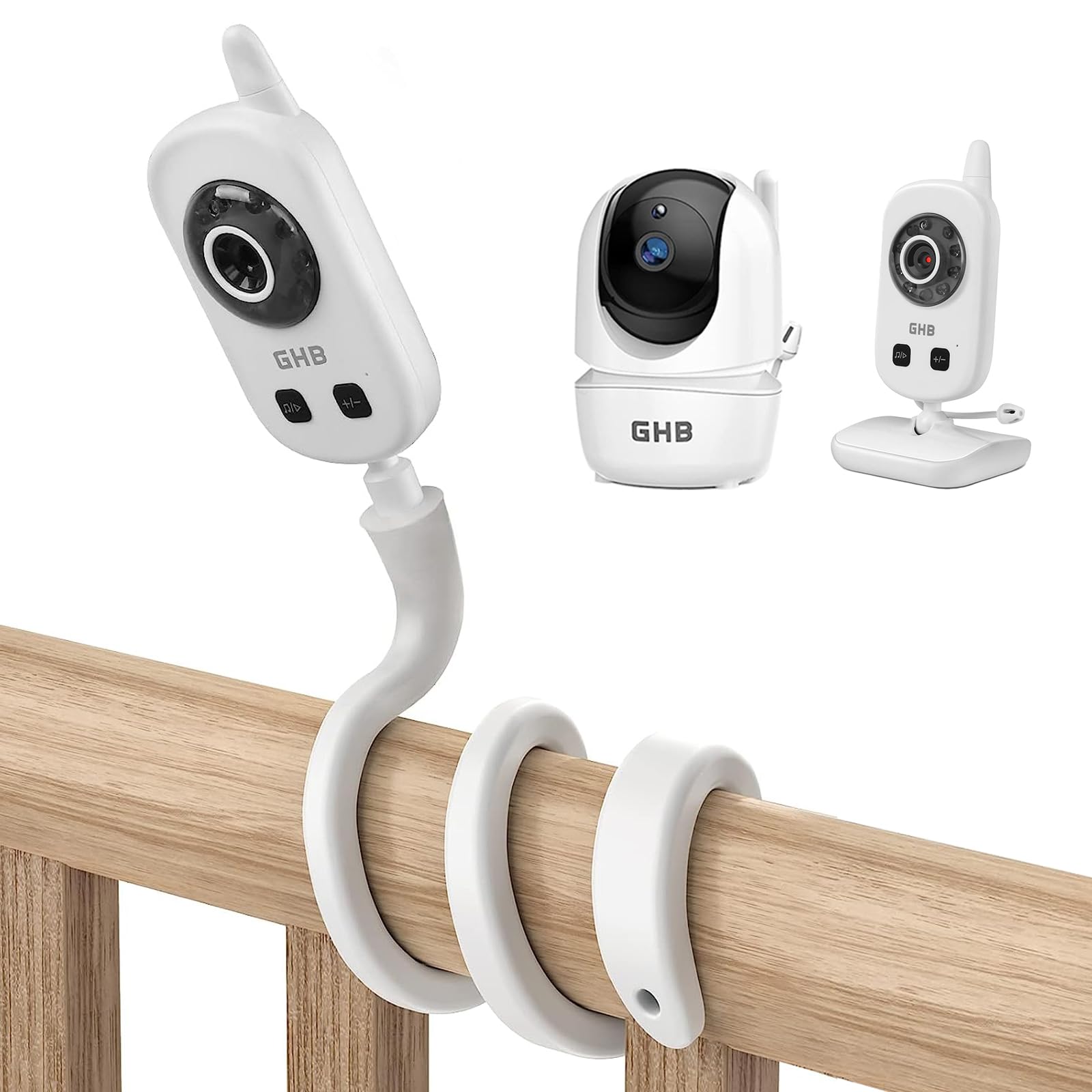 Flexible Baby Monitor Bracket for GHB 2.4 GHz & 5 Inch Cameras - Secure Crib Mount-image-e611a95d-1735-4363-a414-bf73879d8b92-65584