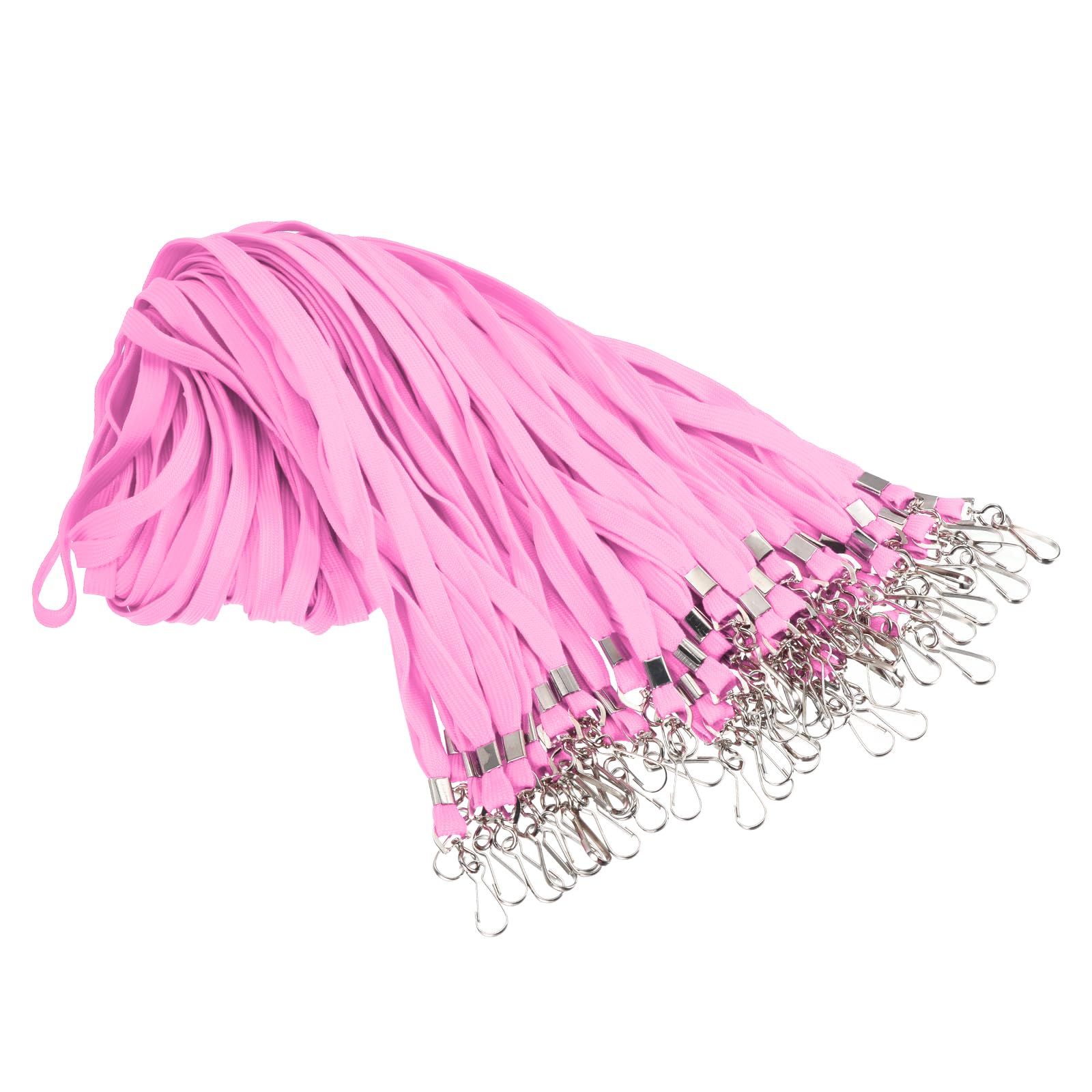 Bulk Lanyards with Clip - 47cm Pink-image-ffbdd266-e964-4cdc-af60-fc9fb1c9ab57-84742