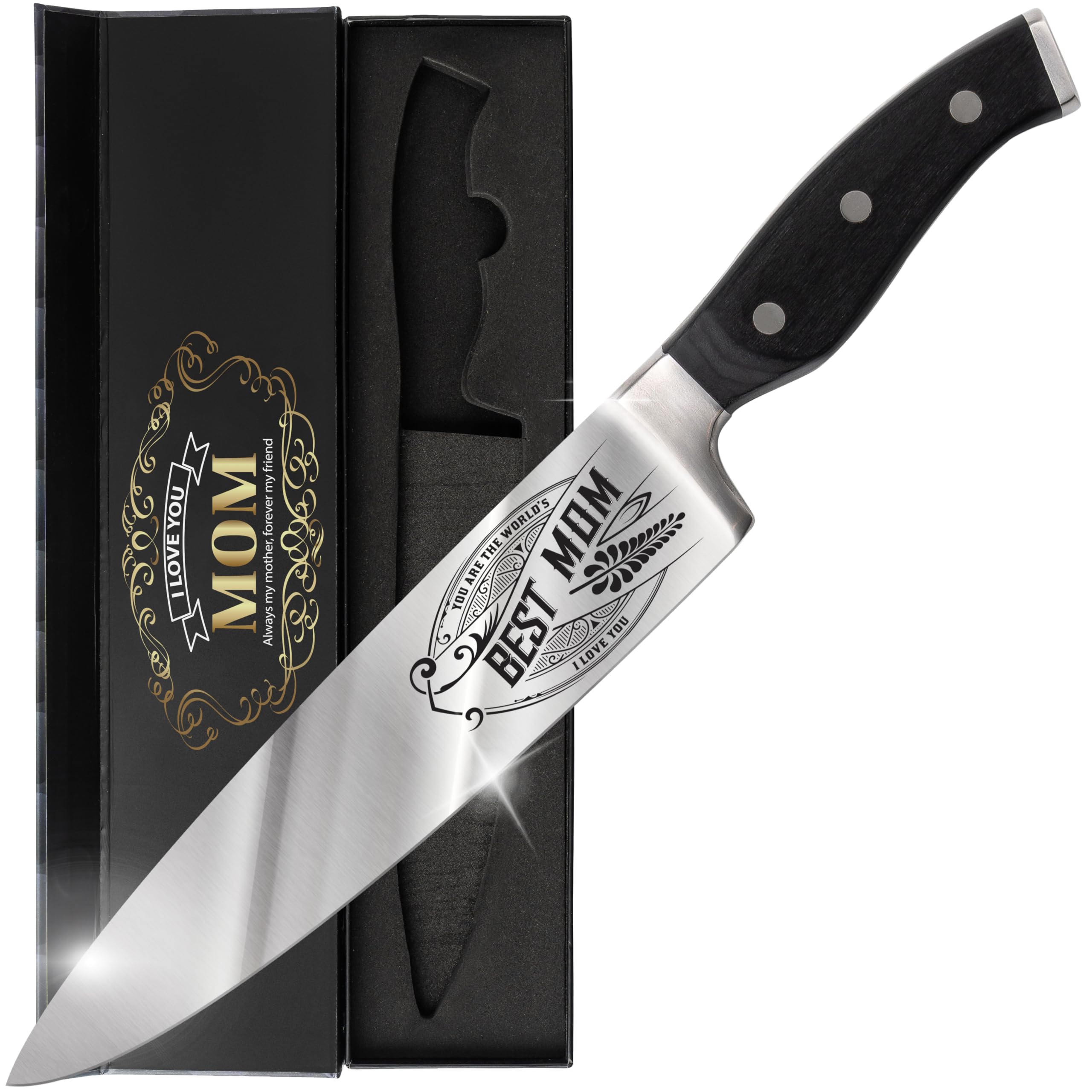 Chef Knife Best Mum Gift - 8in Stainless Steel-image-6ce07e0d-1863-4858-bb70-07e234a98be2-88848