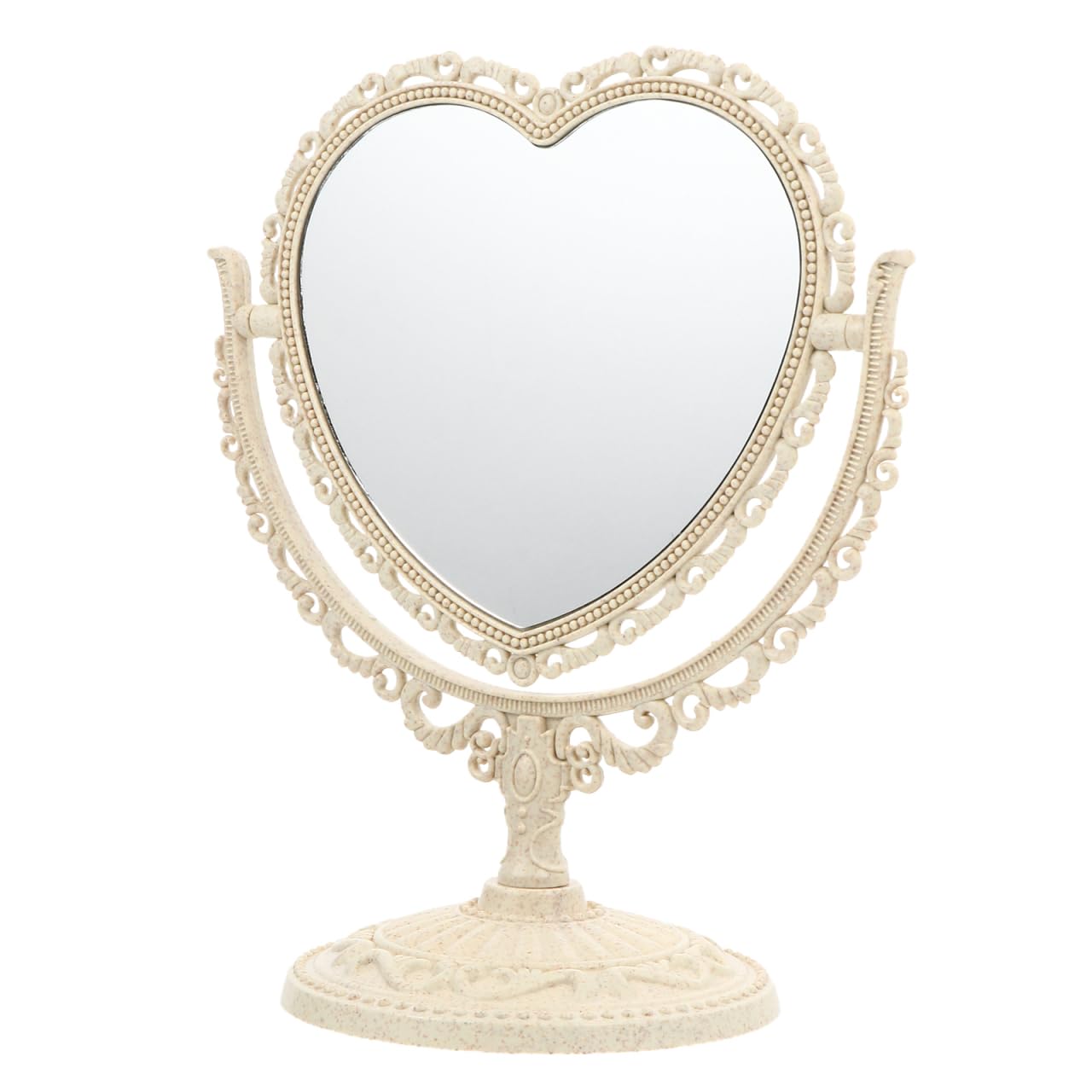 Uonlytech Desk Mirror Vanity Mirror Heart Shaped Mirror Double Sided-image-3569fe8b-92f4-4609-a092-bfa751aa5511-60066