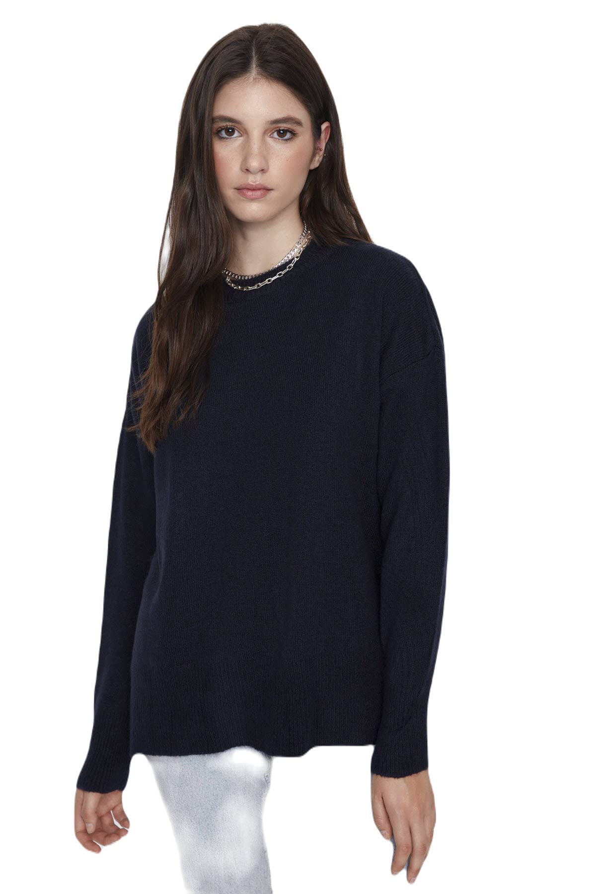 Women's Oversized Knit Sweater - Navy Blue S-image-04bb5dd4-2e8b-4e71-87cc-993604c6b224-115907