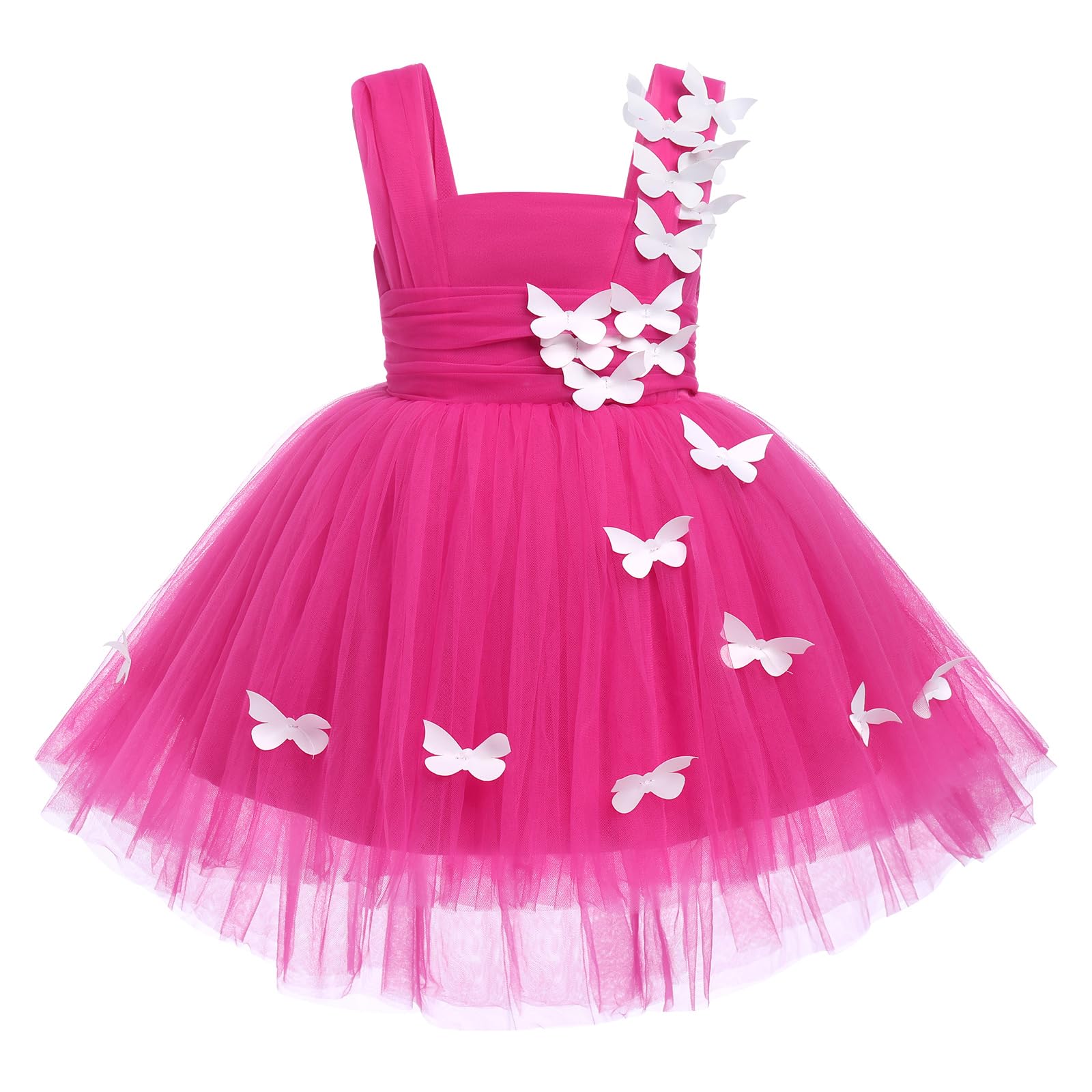 Kids Flower Girl Dress - Rose Red Size 120-image-7571da90-6750-4376-8de6-c62e4525a1df-92710