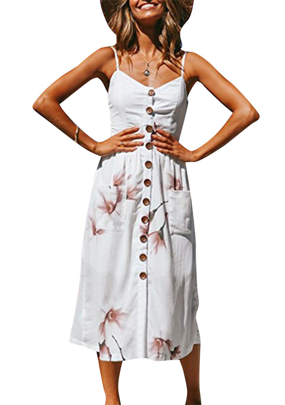 Ladies Summer Beach Midi Dress - White S-image-575f0d8f-5182-45e5-a13e-996d7e26c1d9-83211