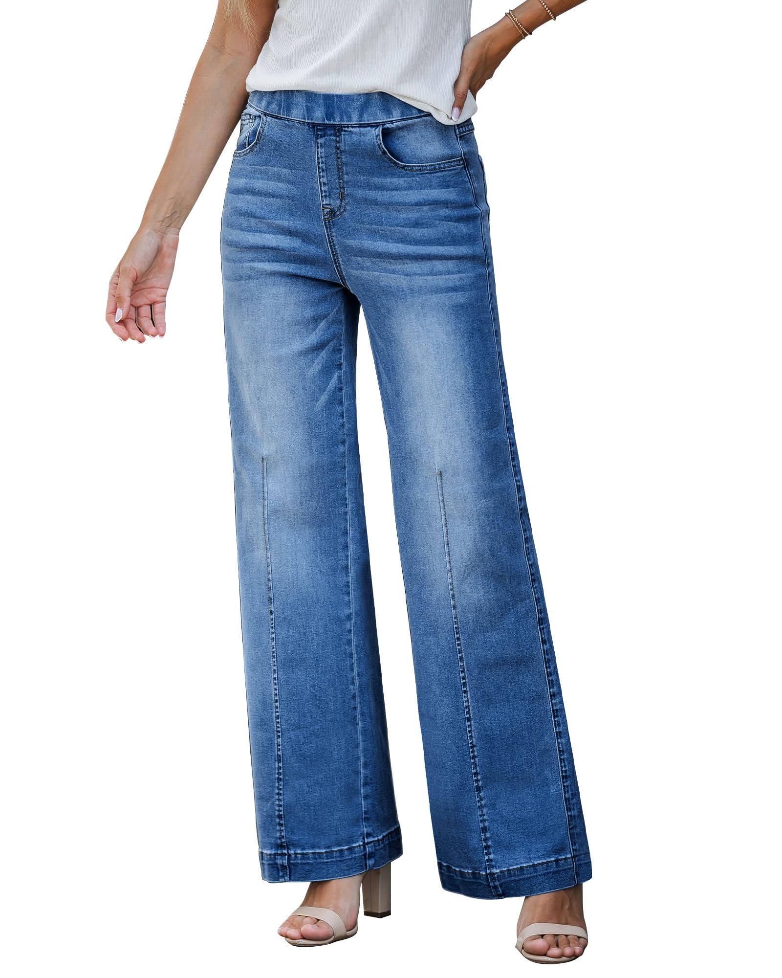 Women's Cargo Jeans Elastic Waist - Classic Blue Large-image-5a44d8e1-6643-4be6-b4c2-8fde0bea728c-121595